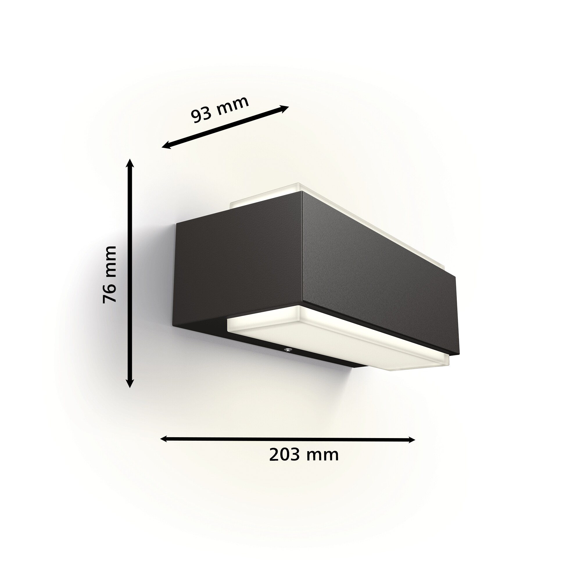 Philips Outdoor Ultra-Efficient Stratosphere Wandleuchte up/down 3.8W, anthrazit