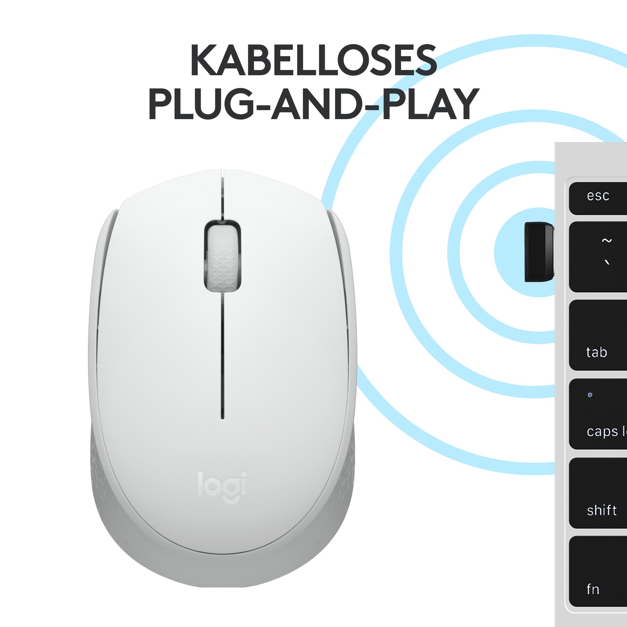 Logitech M171 Kabellose Maus Weiß