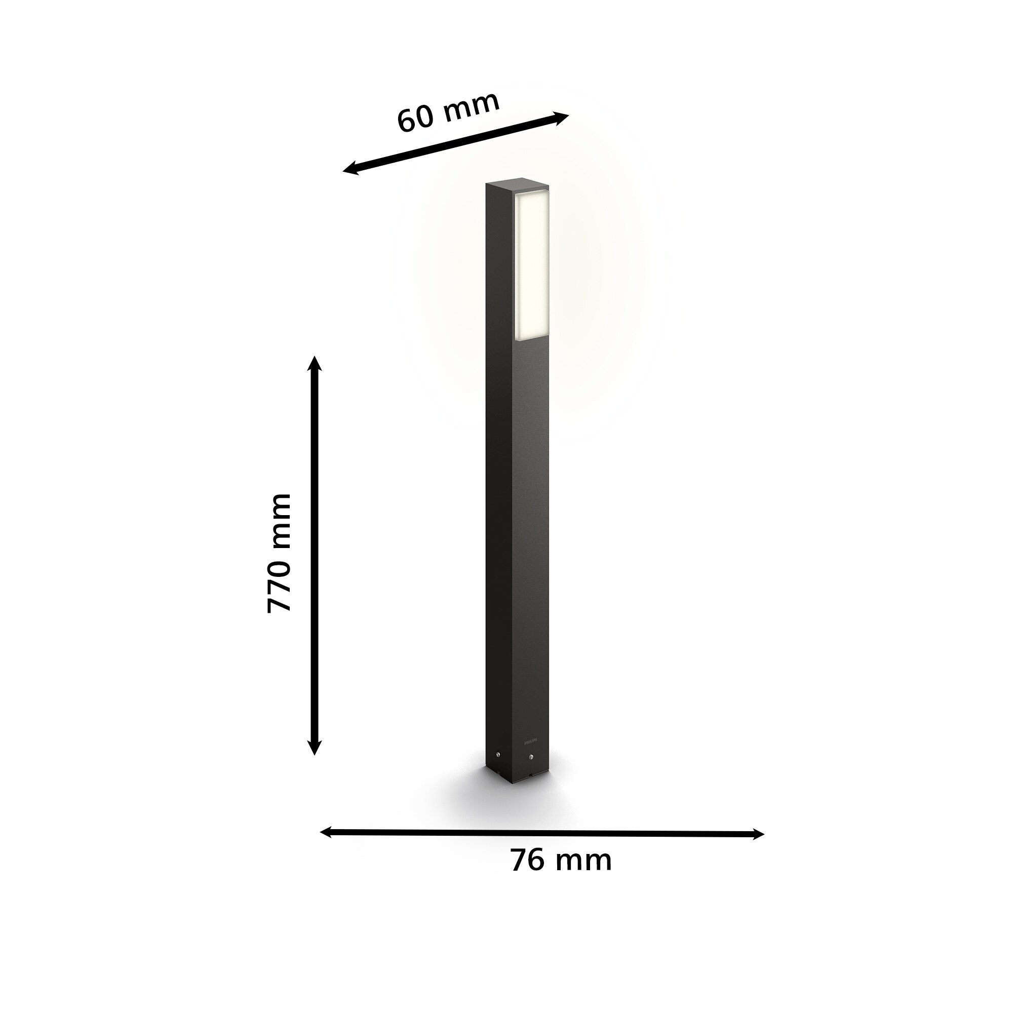 Philips Outdoor Ultra-Efficient Stratosphere Wegleuchte 3.8W, anthrazit