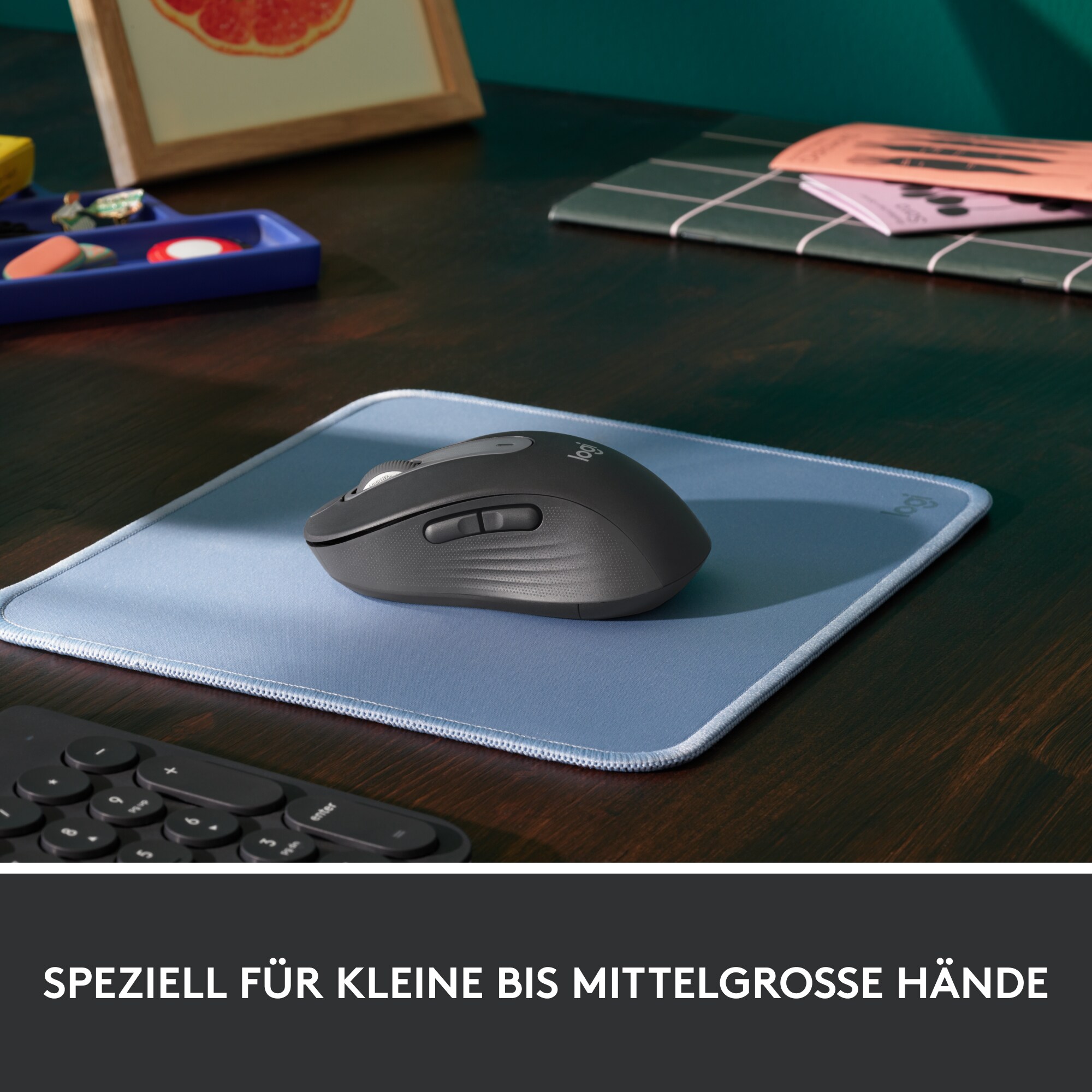 Logitech Signature M650 Gr.M Kabellose Maus Grafit