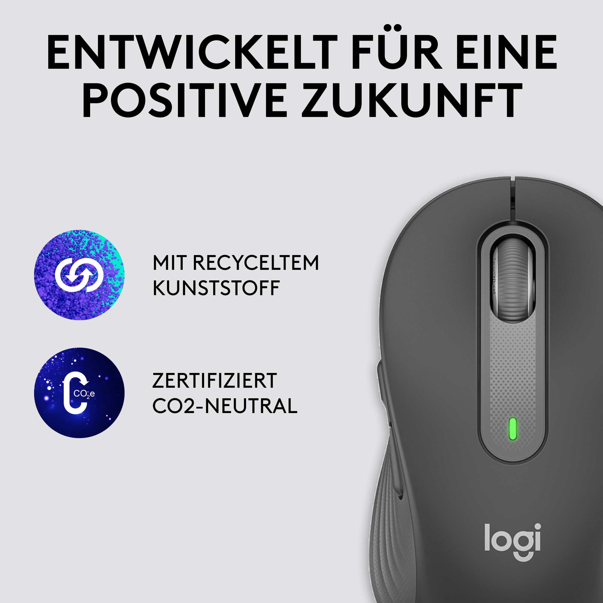 Logitech Signature M650 Gr.M Kabellose Maus Grafit