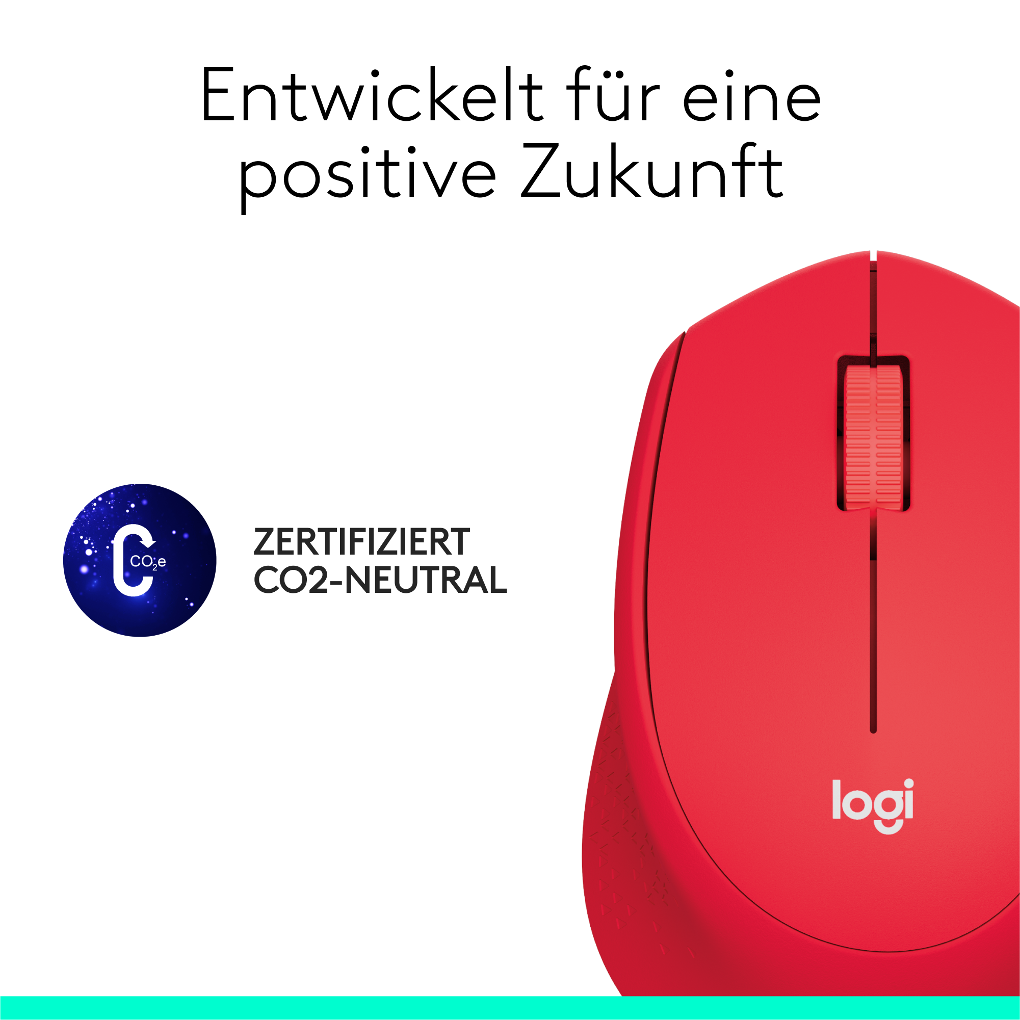 Logitech M330 Silent Plus Kabellose Maus Rot