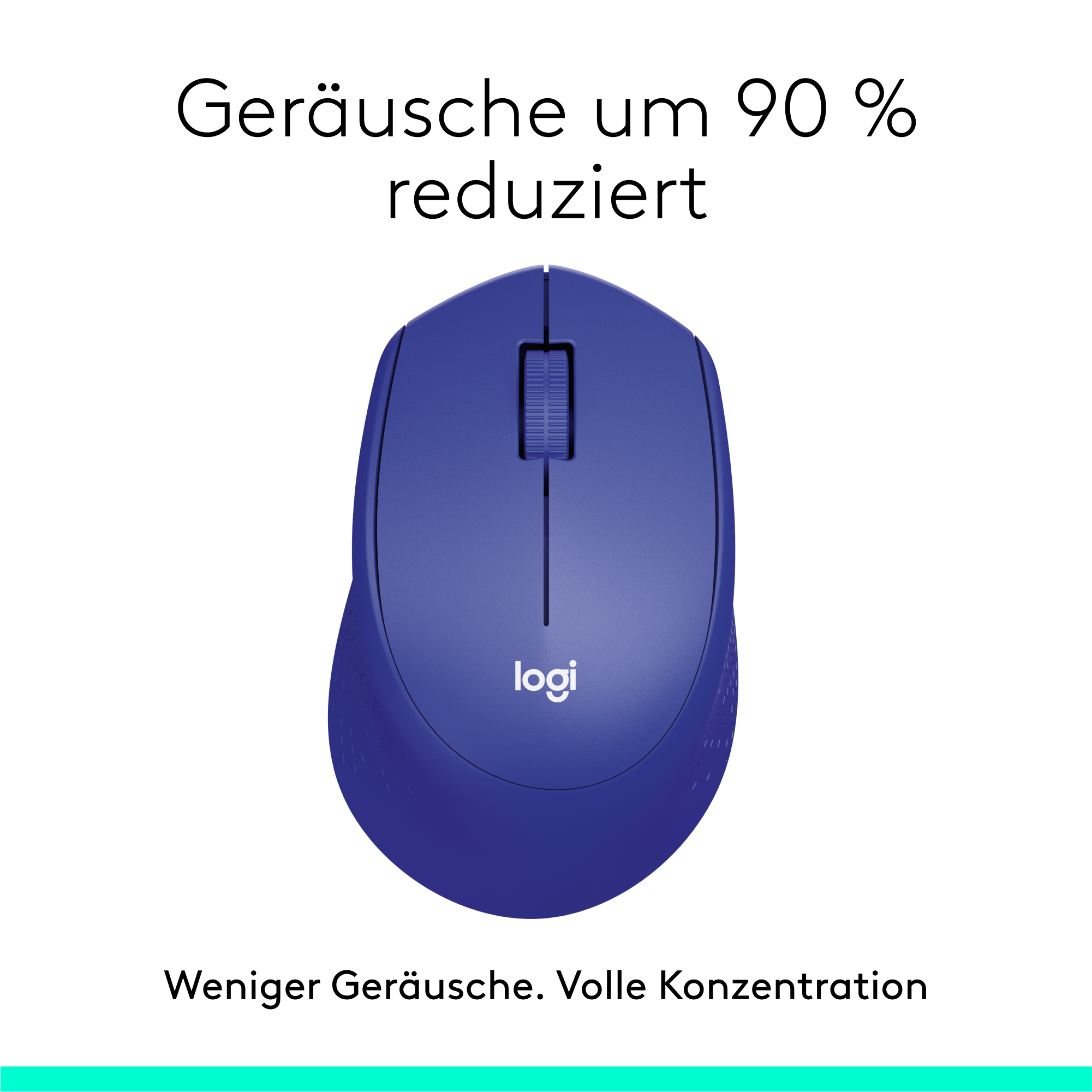 Logitech M330 Silent Plus Kabellose Maus Blau