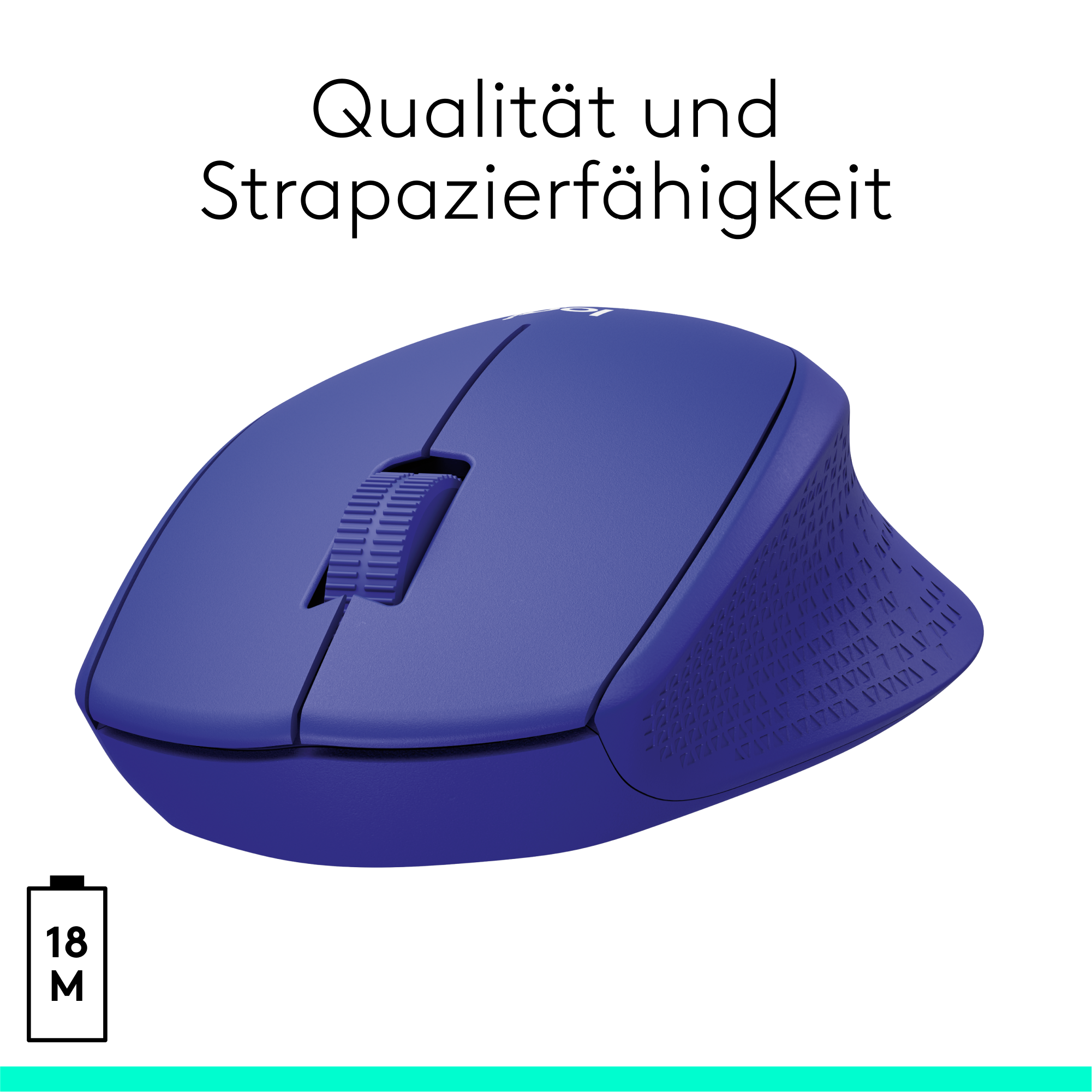 Logitech M330 Silent Plus Kabellose Maus Blau