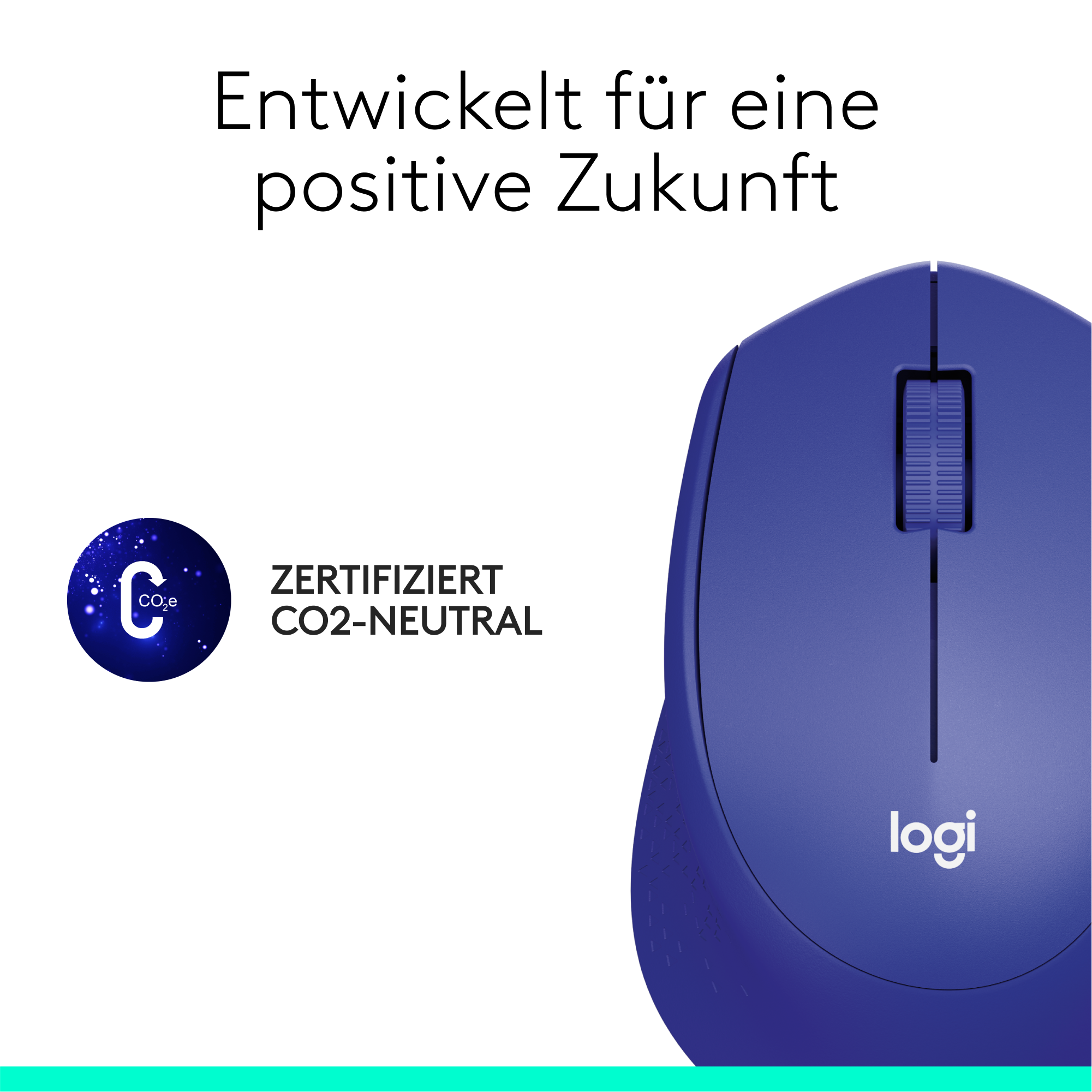 Logitech M330 Silent Plus Kabellose Maus Blau