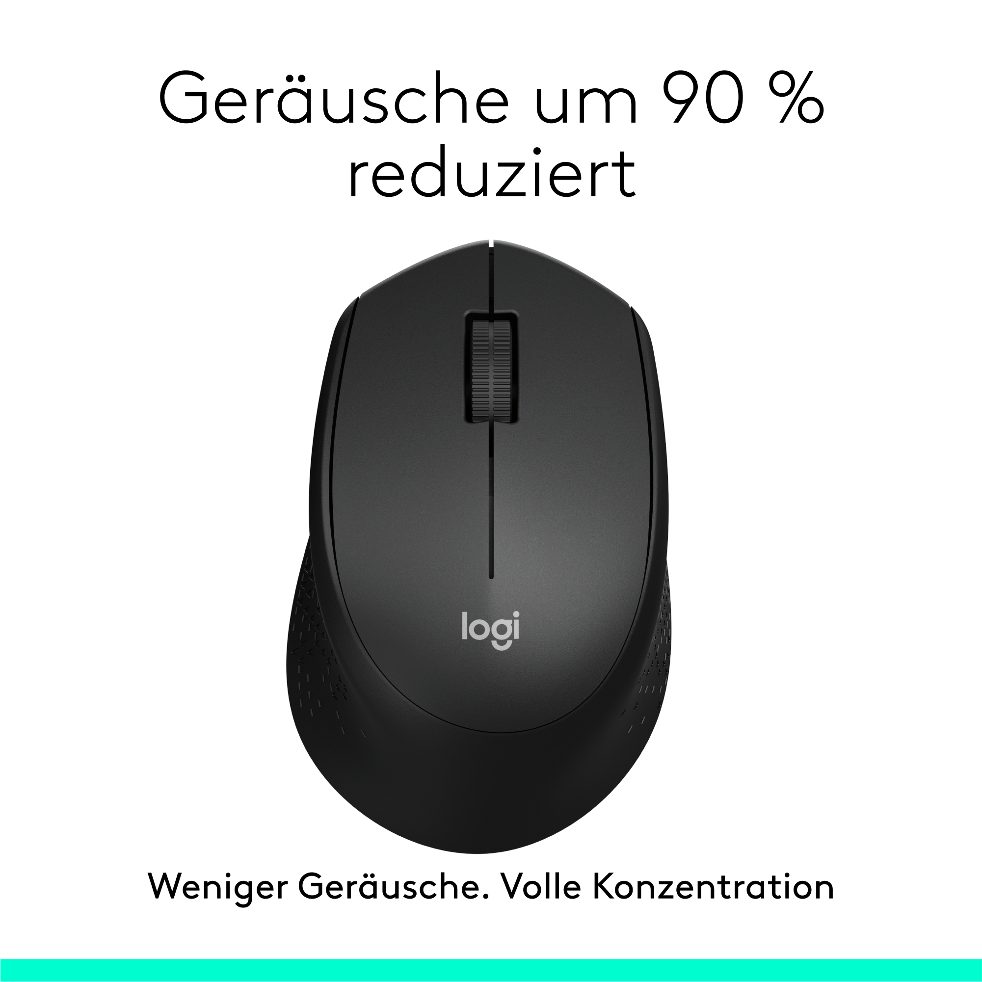 Logitech M330 Silent Plus Kabellose Maus Schwarz