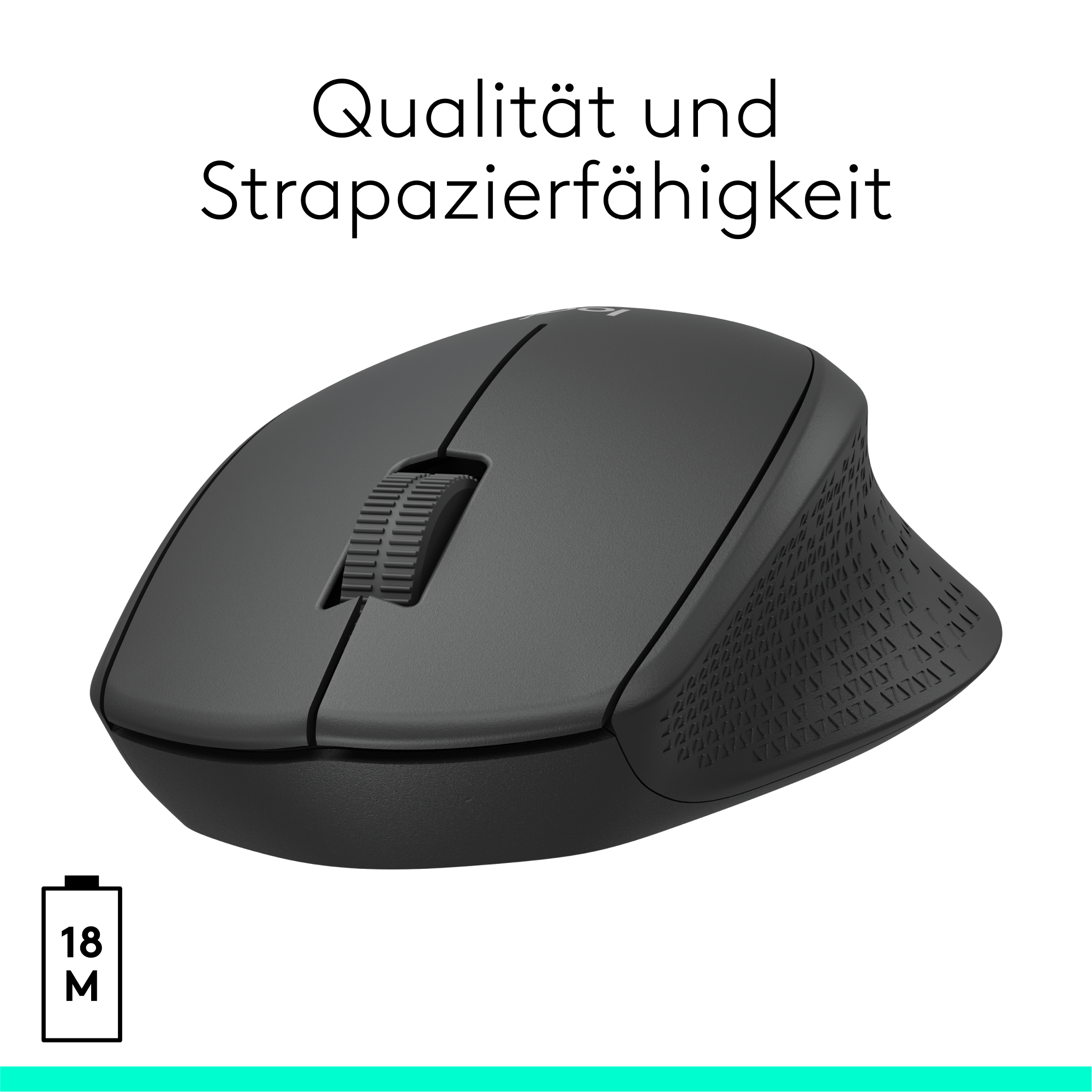 Logitech M330 Silent Plus Kabellose Maus Schwarz