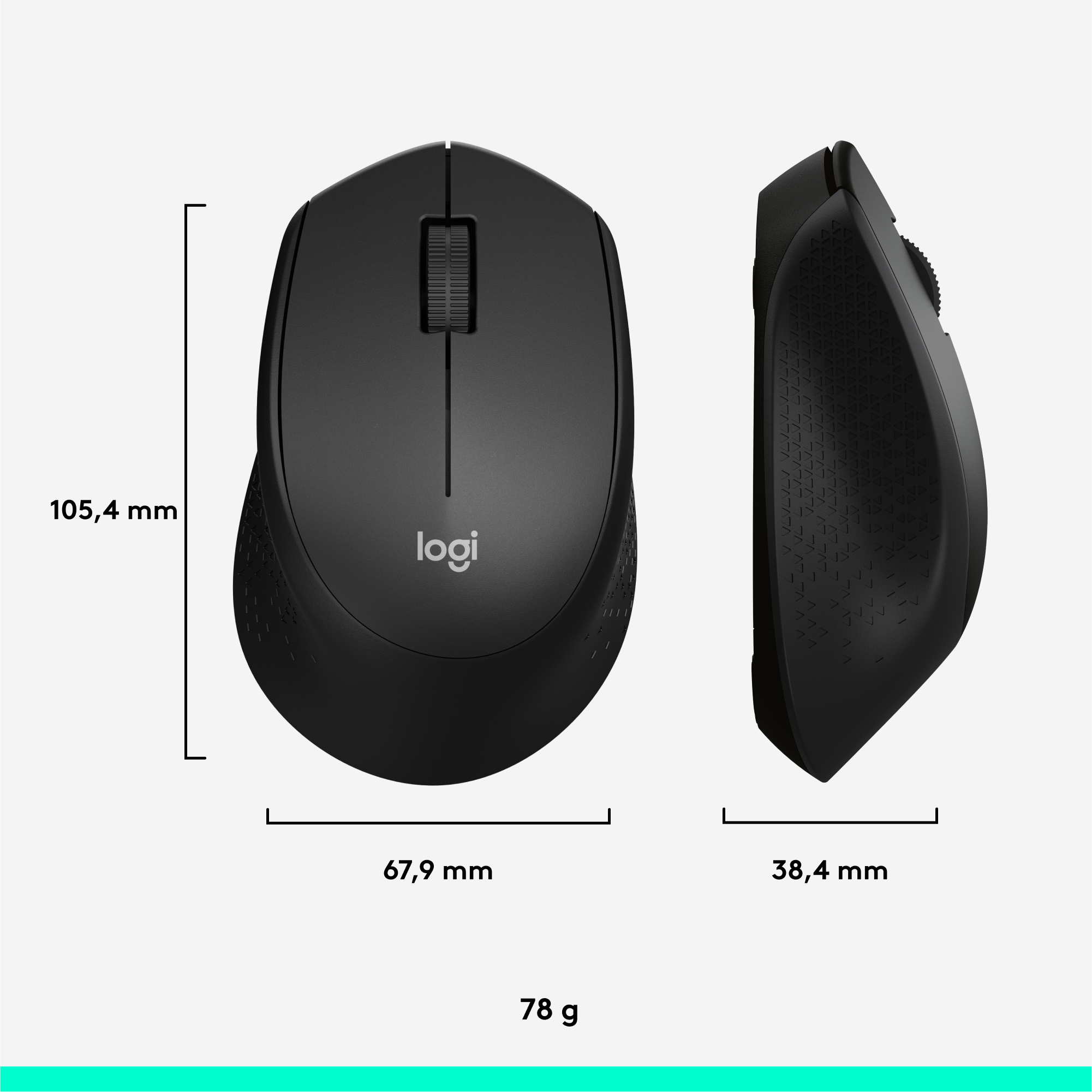 Logitech M330 Silent Plus Kabellose Maus Schwarz