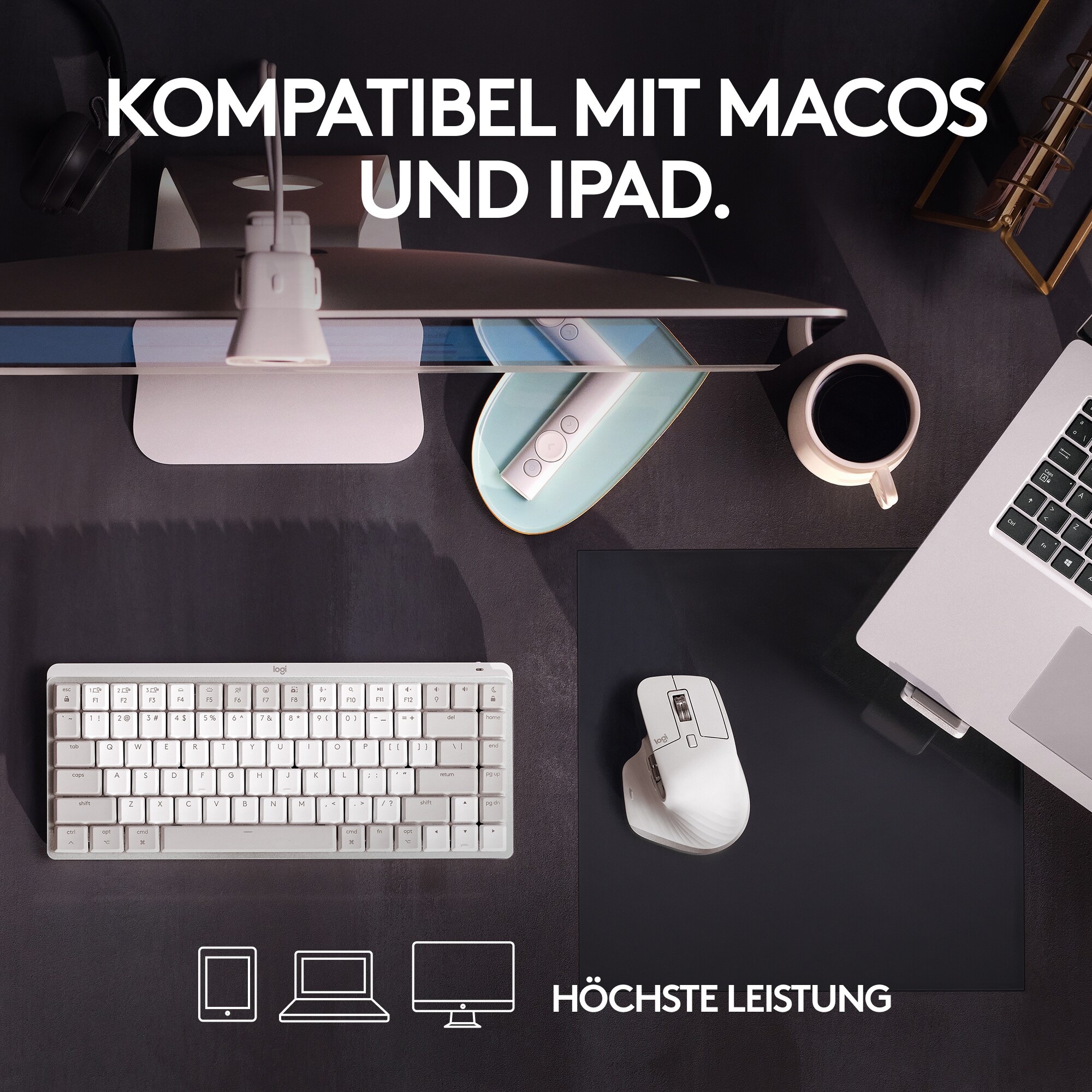 Logitech MX Master 3S Pale Grey für Mac - Kabellose Performance-Maus