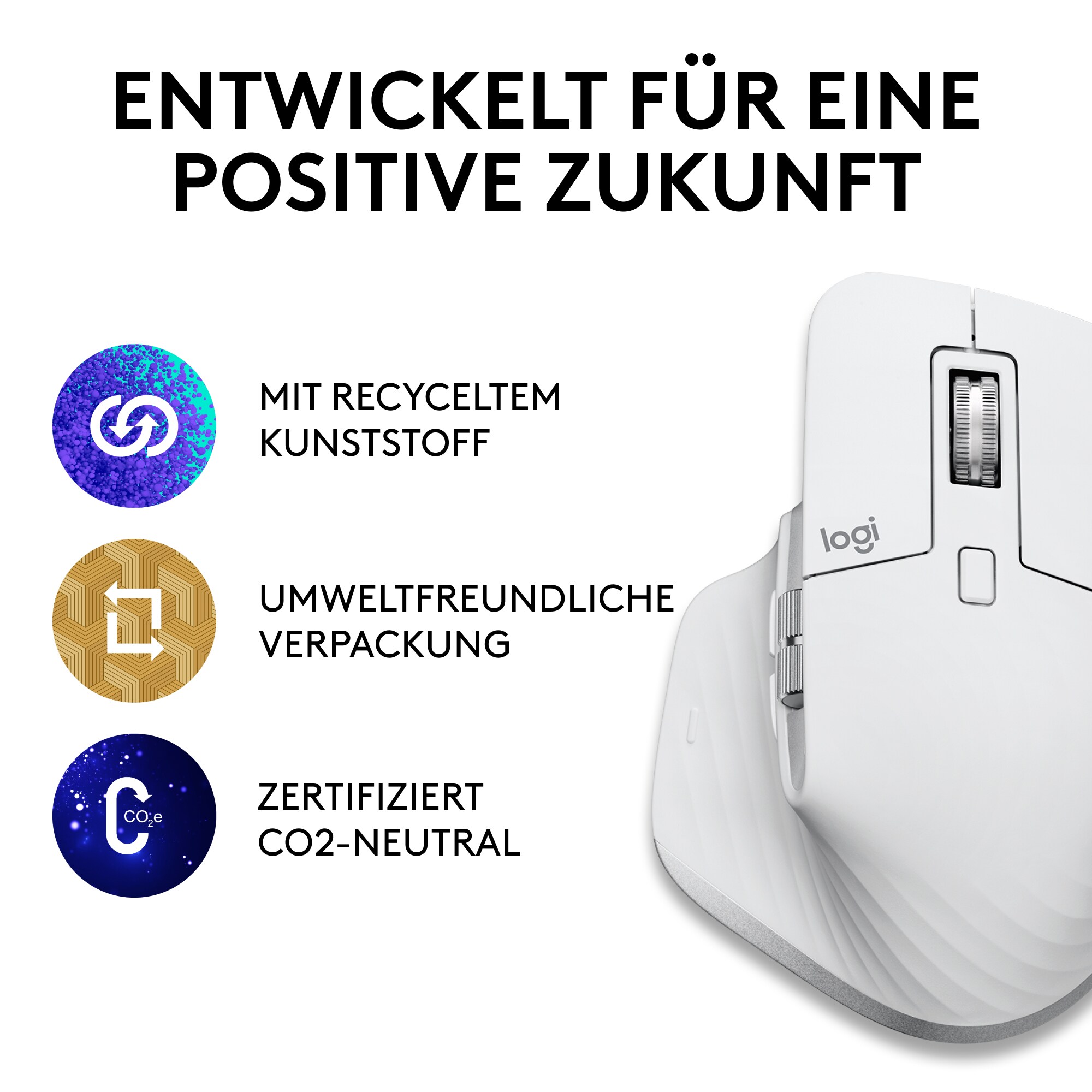 Logitech MX Master 3S Pale Grey für Mac - Kabellose Performance-Maus