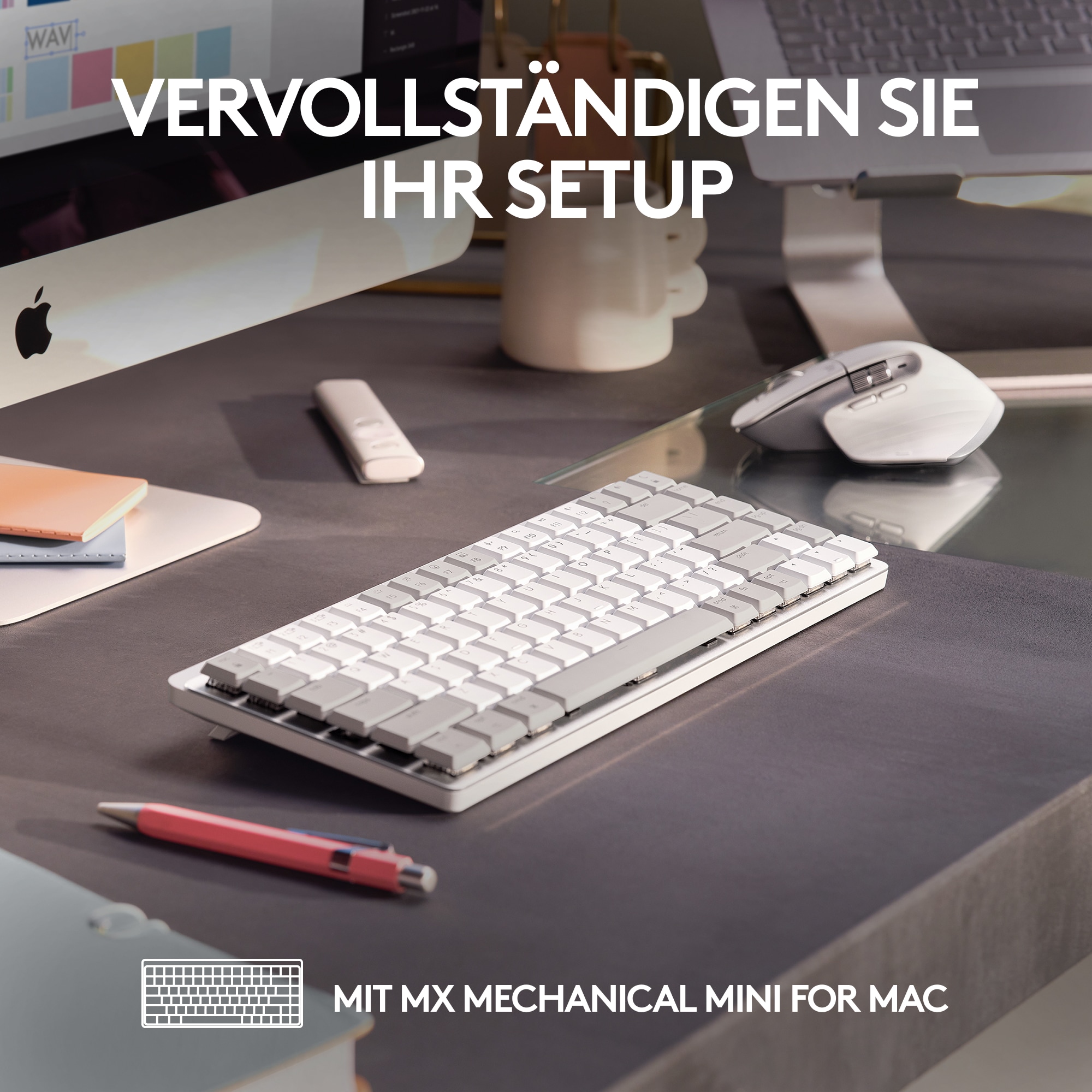 Logitech MX Master 3S Pale Grey für Mac - Kabellose Performance-Maus