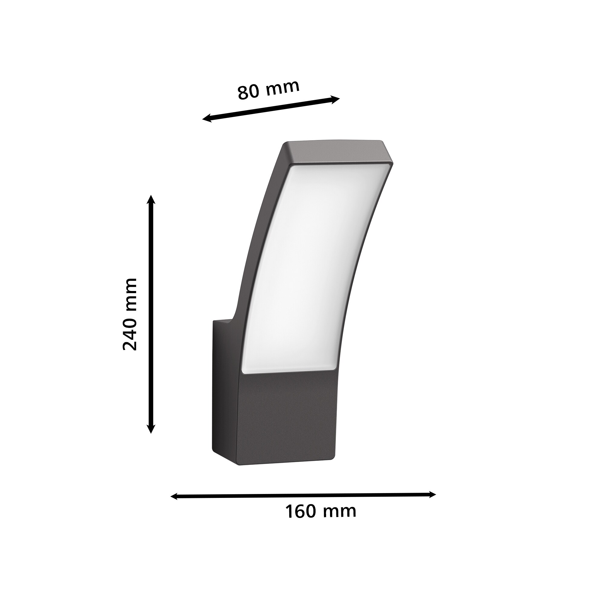 Philips Outdoor Ultra-Efficient Splay Wandleuchte 3.8W, 2700 Kelvin, anthrazit