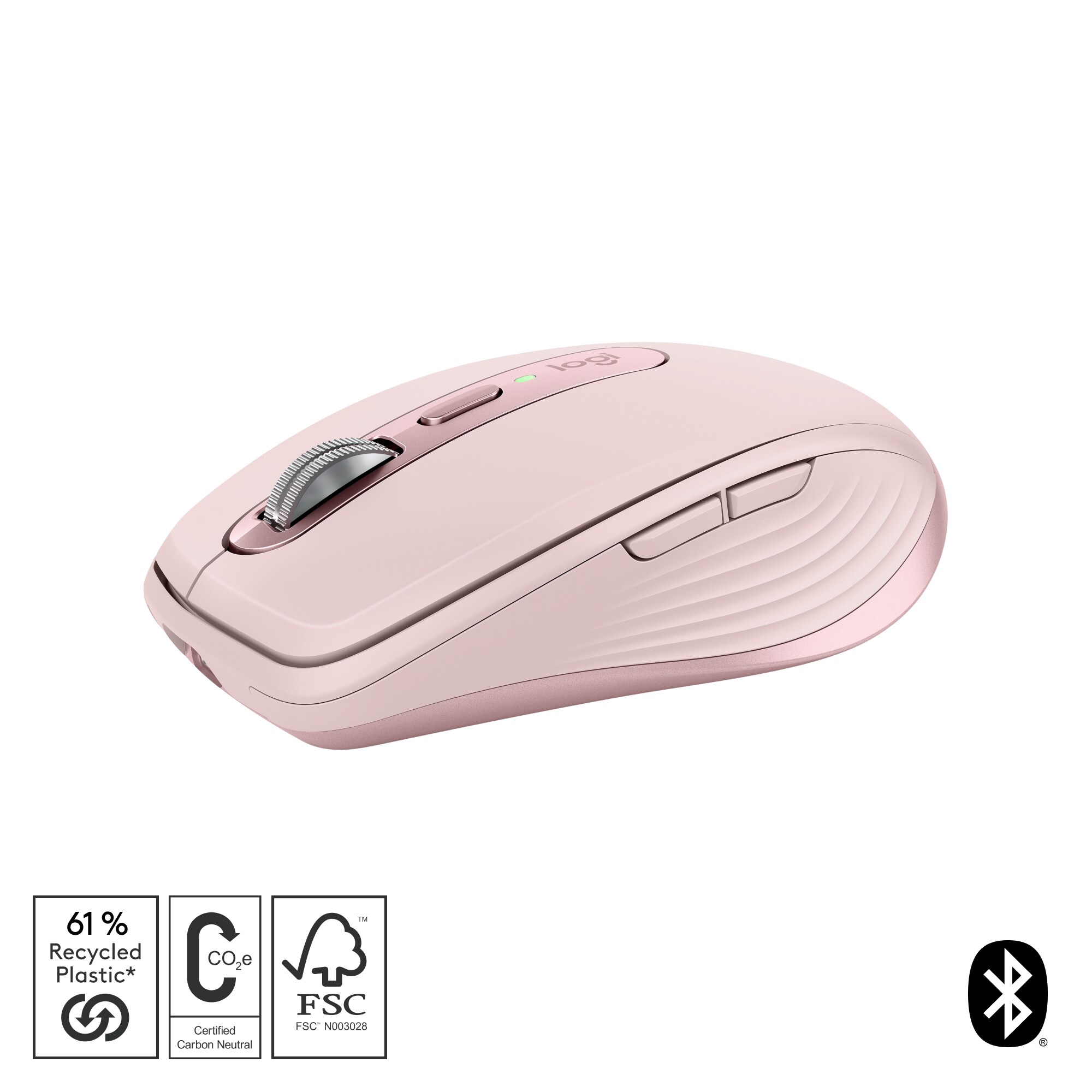 Logitech MX Anywhere 3S Rosé - Kompakte kabellose Performance-Maus