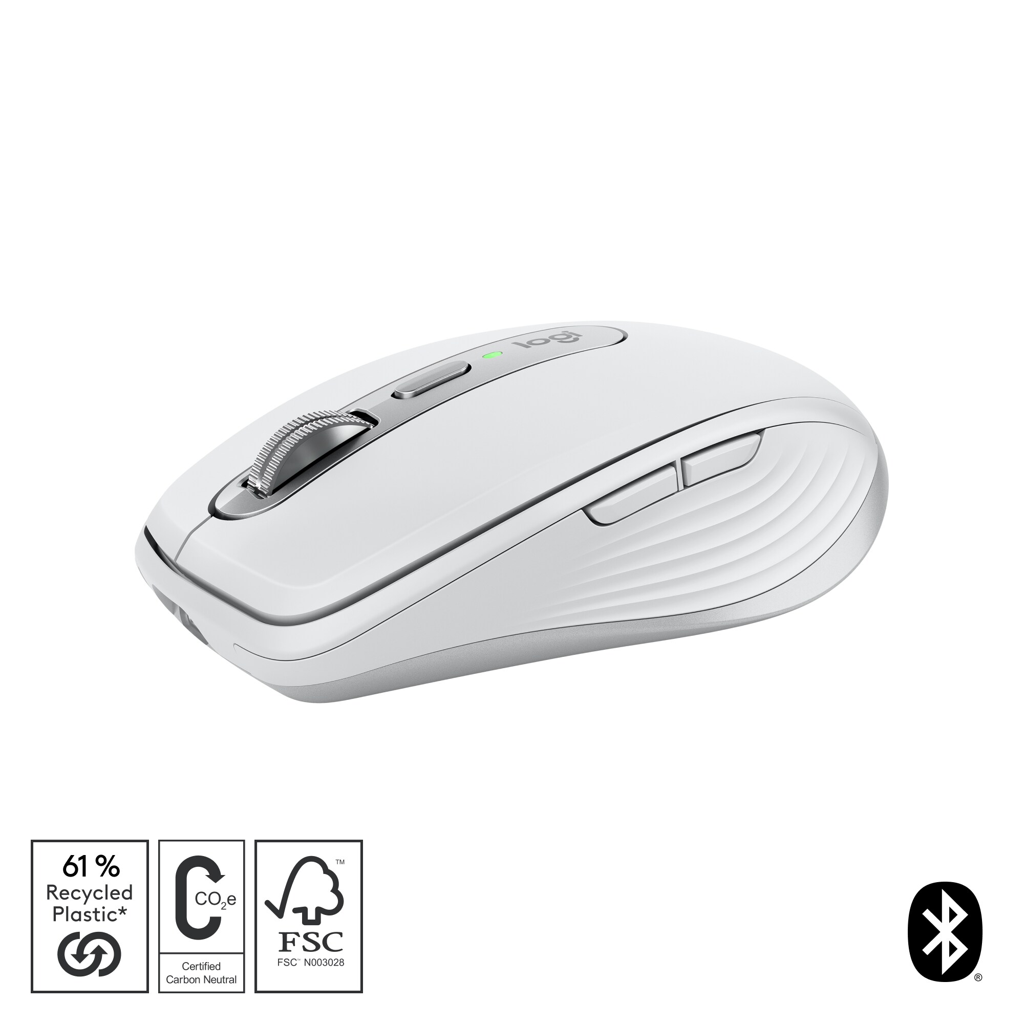 Logitech MX Anywhere 3S Pale Grey - Kompakte kabellose Performance-Maus