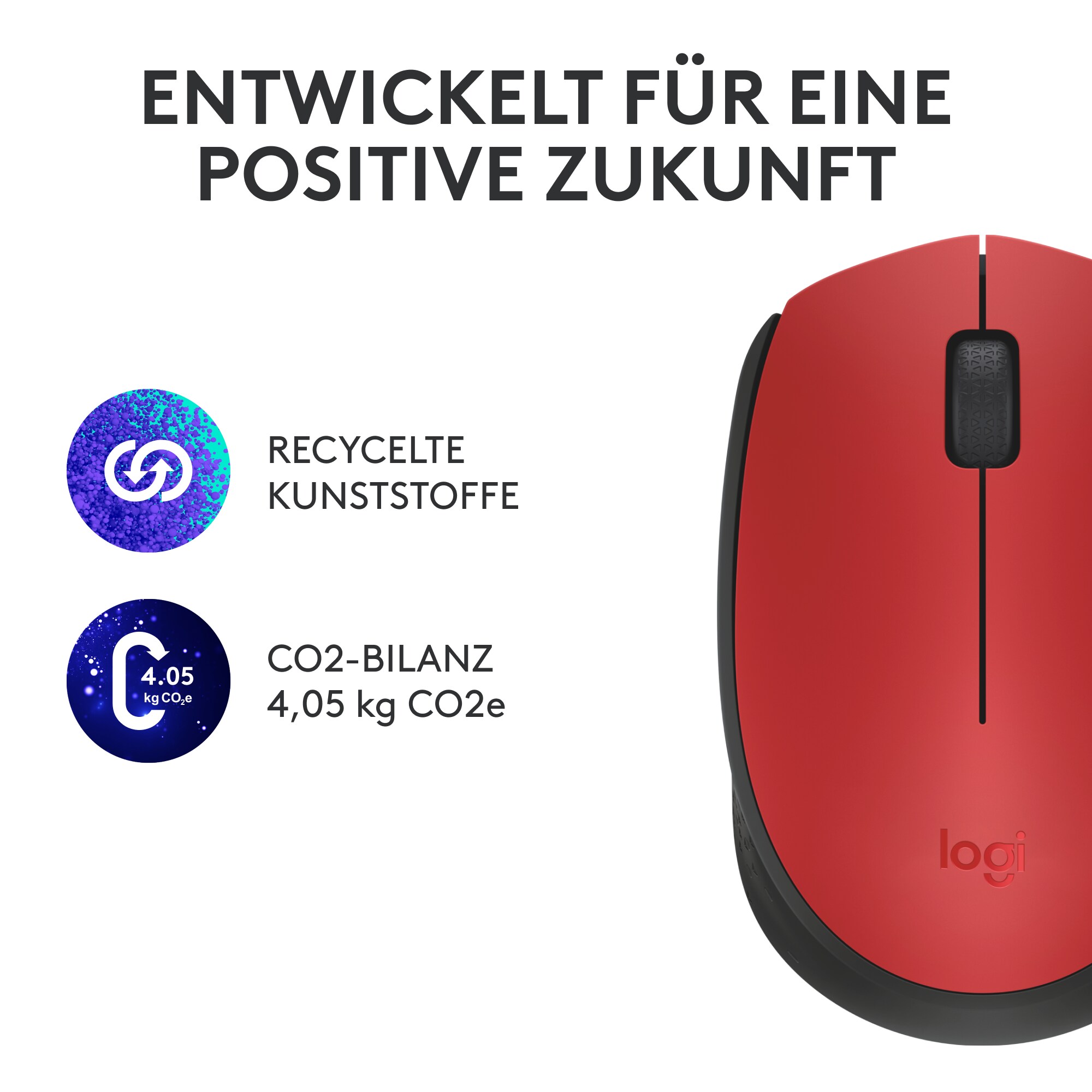 Logitech M171 Kabellose Maus Rot