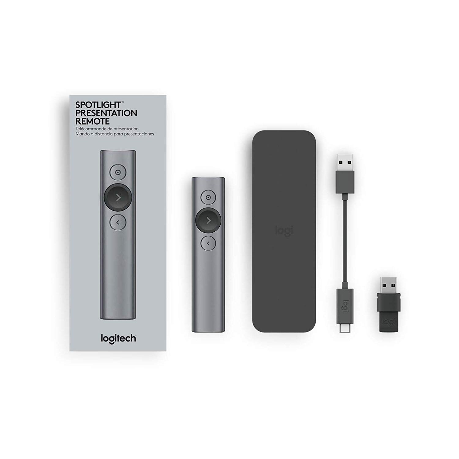 Logitech Spotlight Presenter USB Bluetooth Schiefer