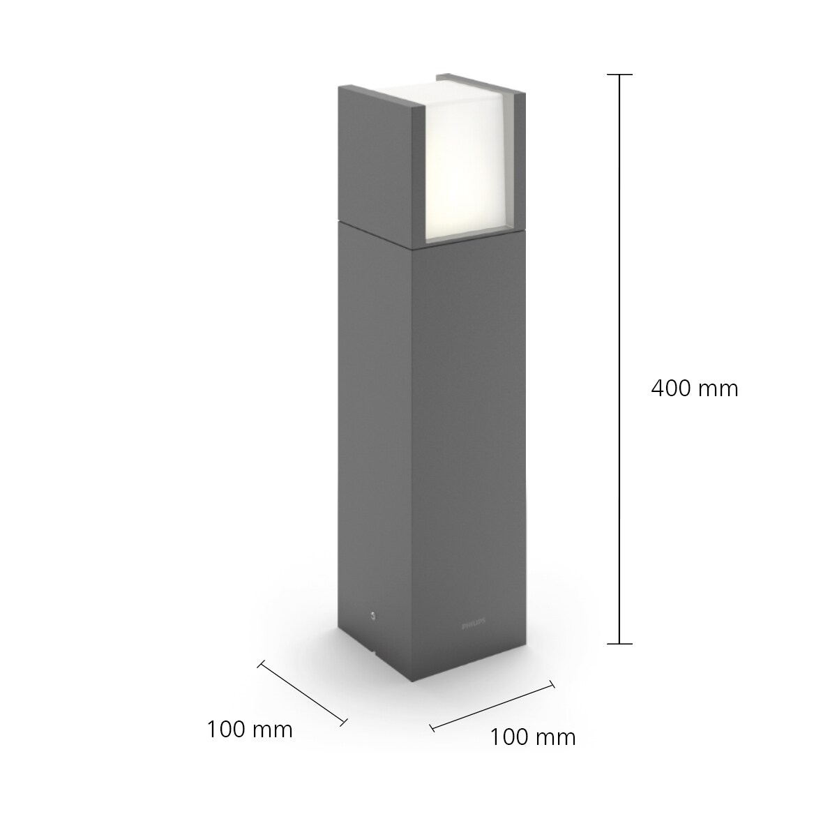 Philips Outdoor Ultra-Efficient Arbour Sockelleuchte 3.8W, 2700 Kelvin anthrazit