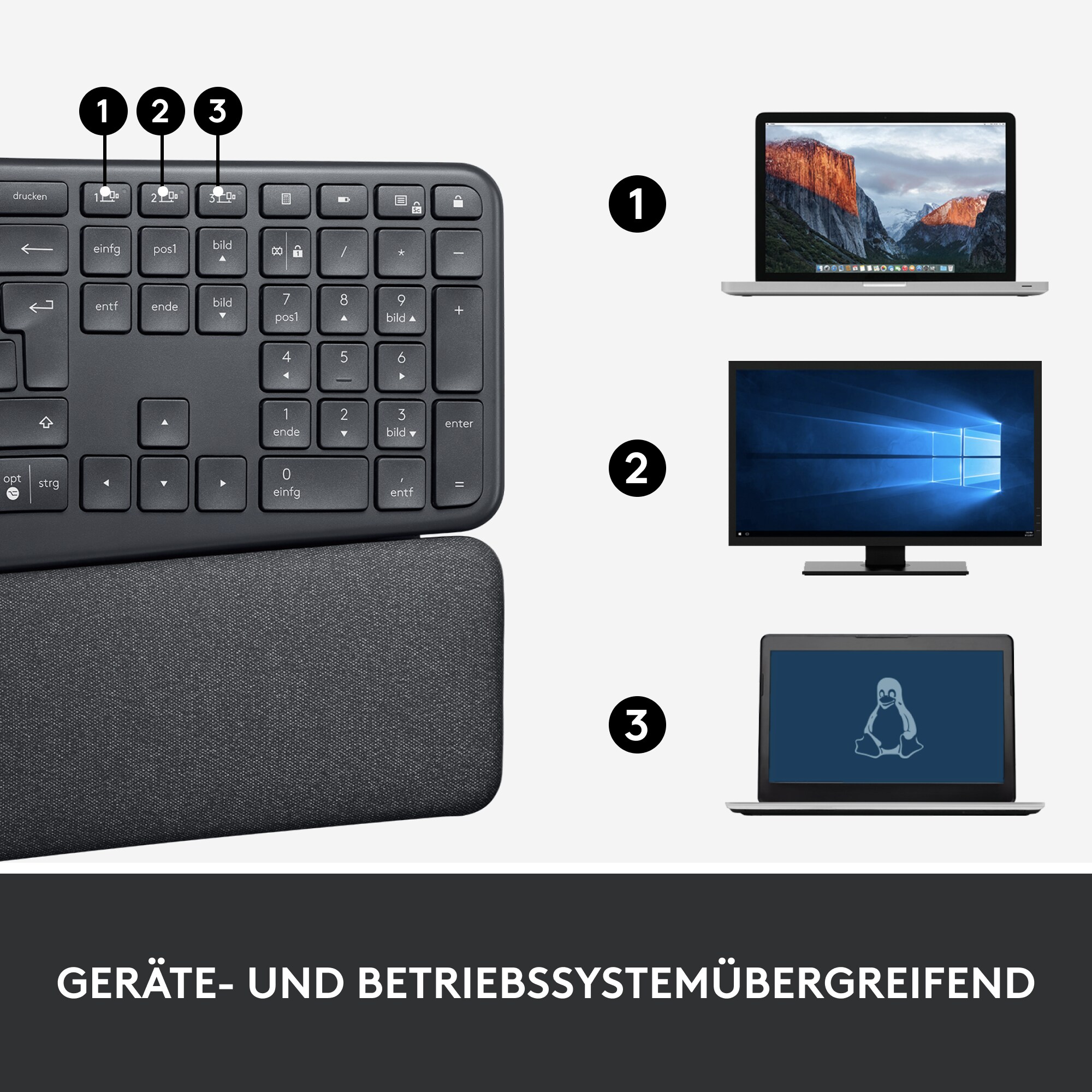 Logitech Ergo K860 Kabellose Tastatur