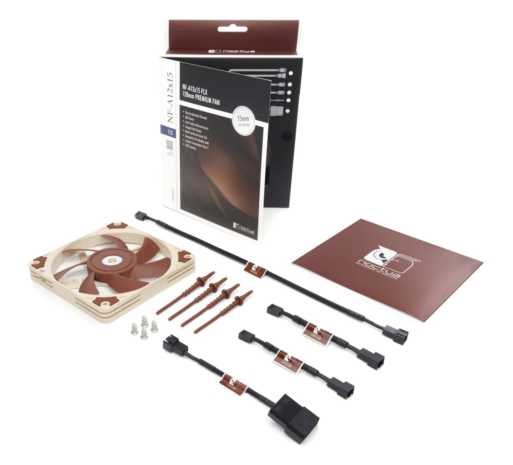 Noctua NF-A12x15 FLX 120x120x15mm, 3-Pin (1850rpm, 23,9dB(A), 94,2m³/h)