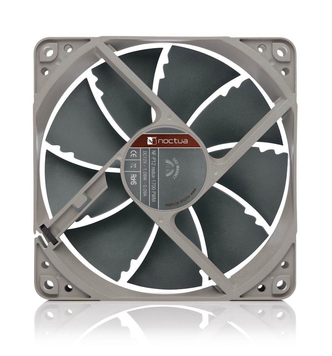 Noctua NF-P12 redux-1700 PWM 120x120x25mm, 4-Pin PWM (1700rpm, 25,1dB(A))