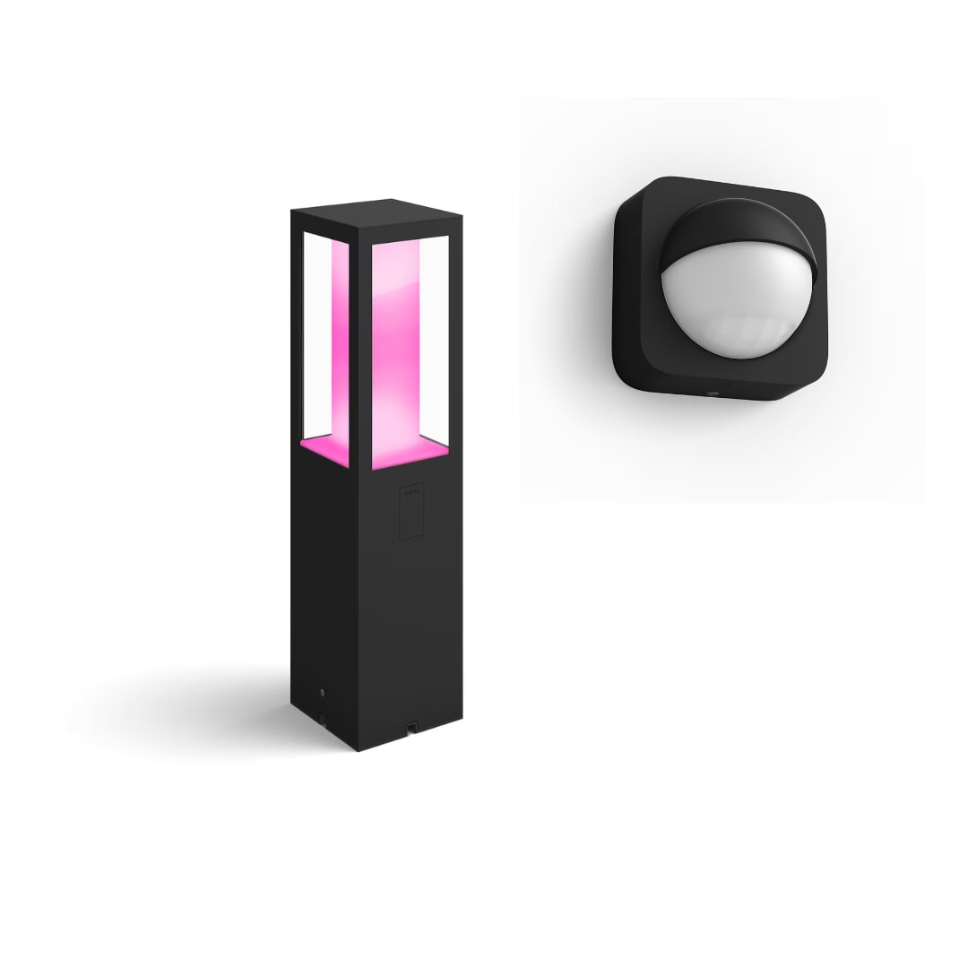 Philips Hue White &amp; Color Ambiance Impress Sockelleuchte Outdoor sw + Sensor