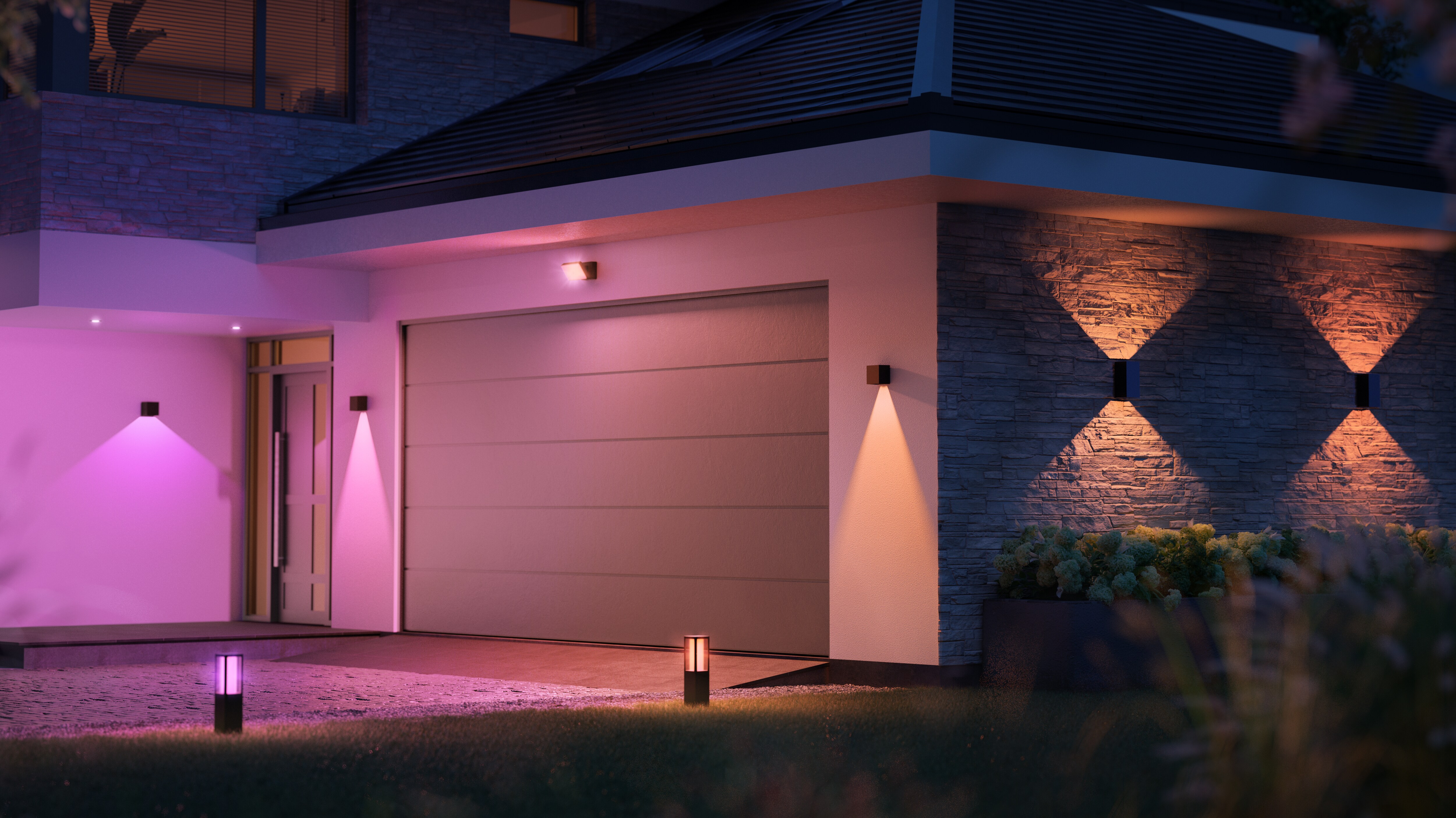 Philips Hue White &amp; Color Ambiance Resonate Wandleuchte einstrahlig schwarz