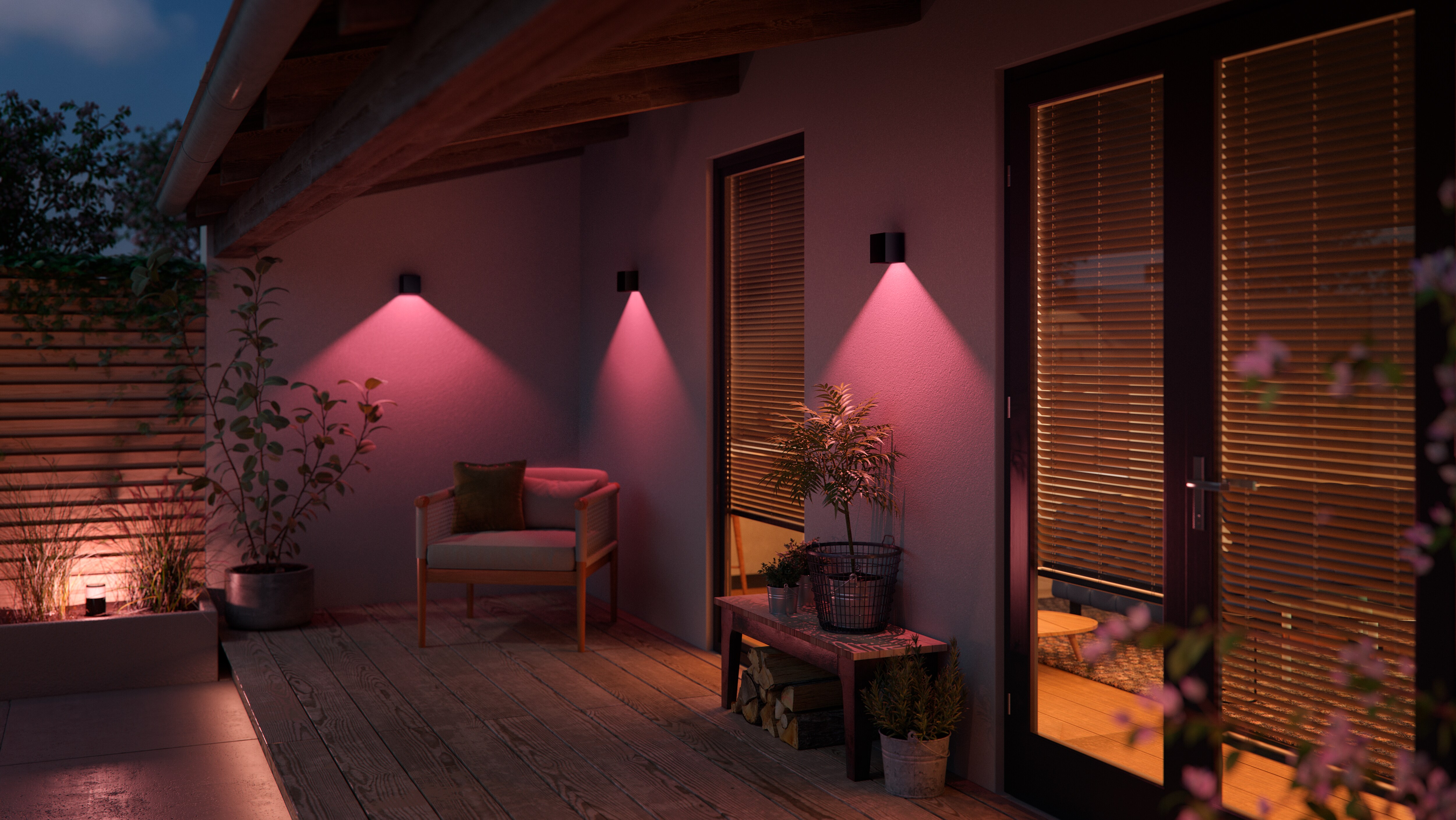 Philips Hue White &amp; Color Ambiance Resonate Wandleuchte einstrahlig schwarz