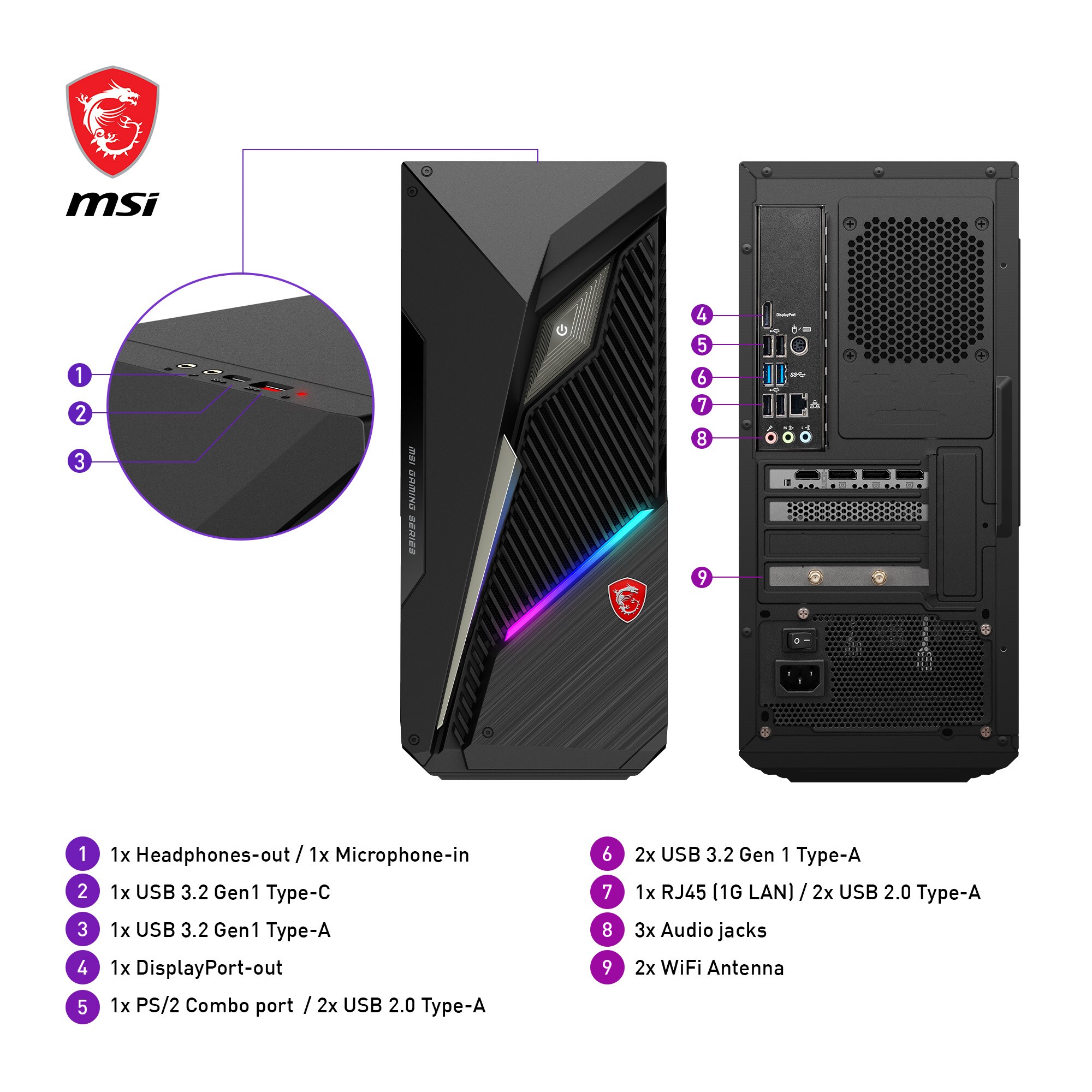 MSI MAG Infinite S3 14NUE7-1670AT i7-14700F 16GB/1TB SSD RTX4070 Super W11