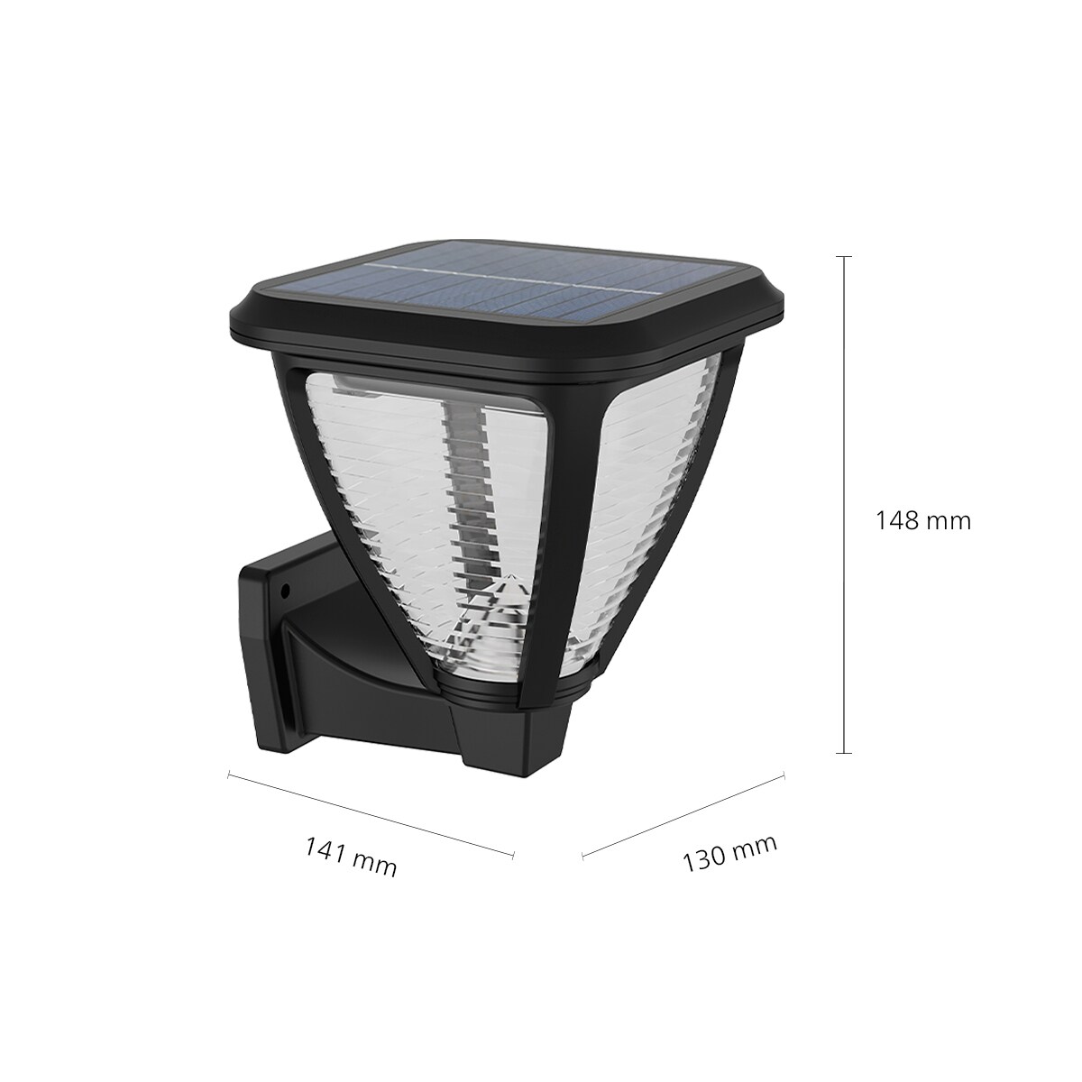 Philips Outdoor Solar Vapora Wandleuchte 1.5W, Tageslichtsensor, schwarz