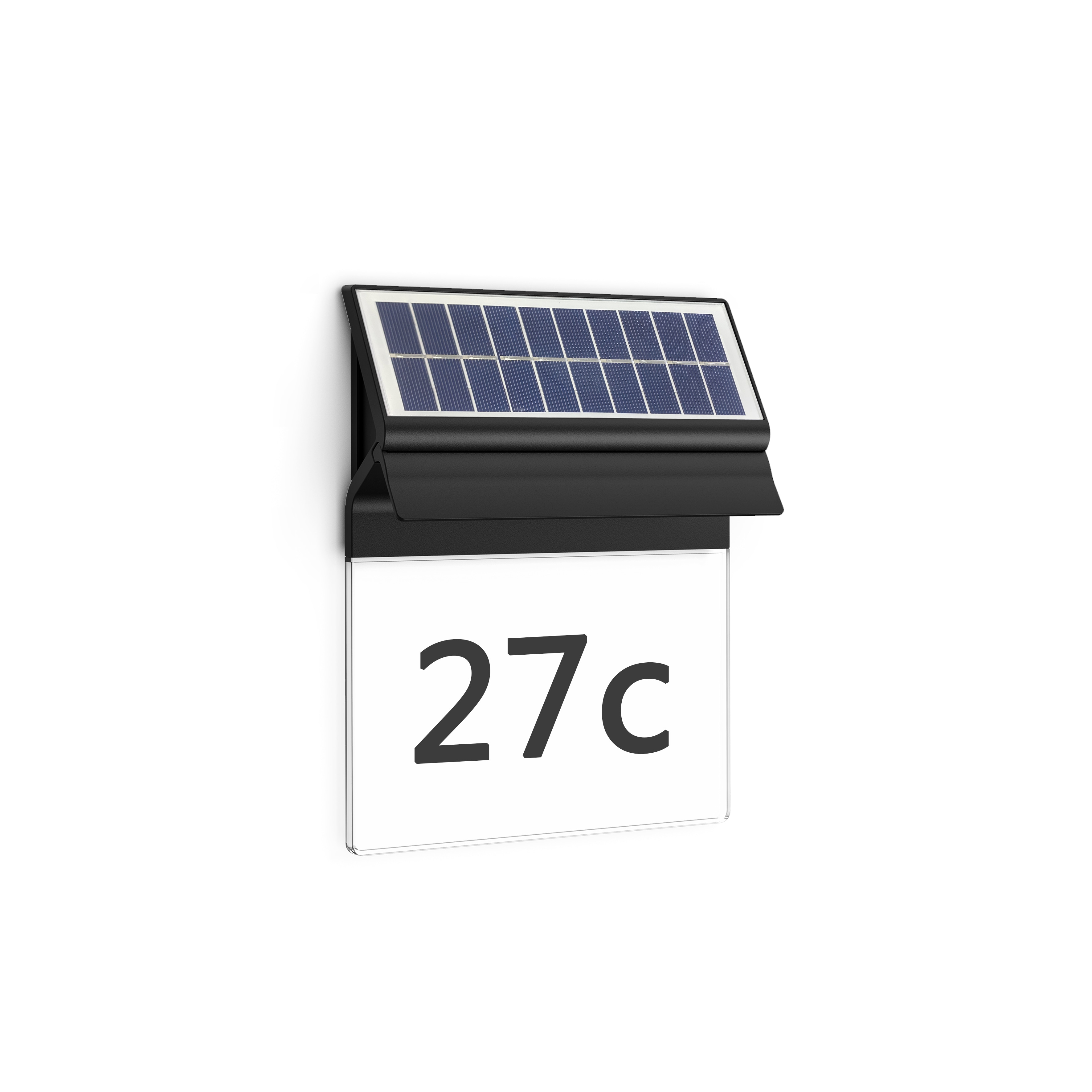 Philips Outdoor Solar Enkara Wandnummerleuchte 0.2W, Tageslichtsensor, schwarz