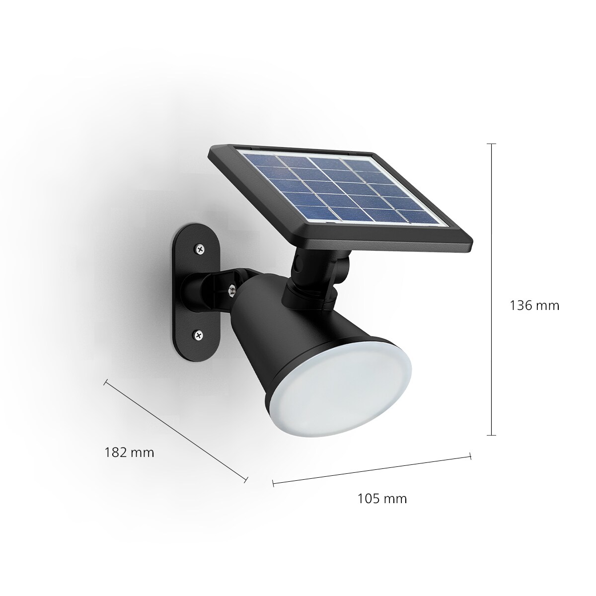 Philips Outdoor Solar Jivix Spotleuchte Wand 1.4W Tageslichtsensor, 2700 Kelvin