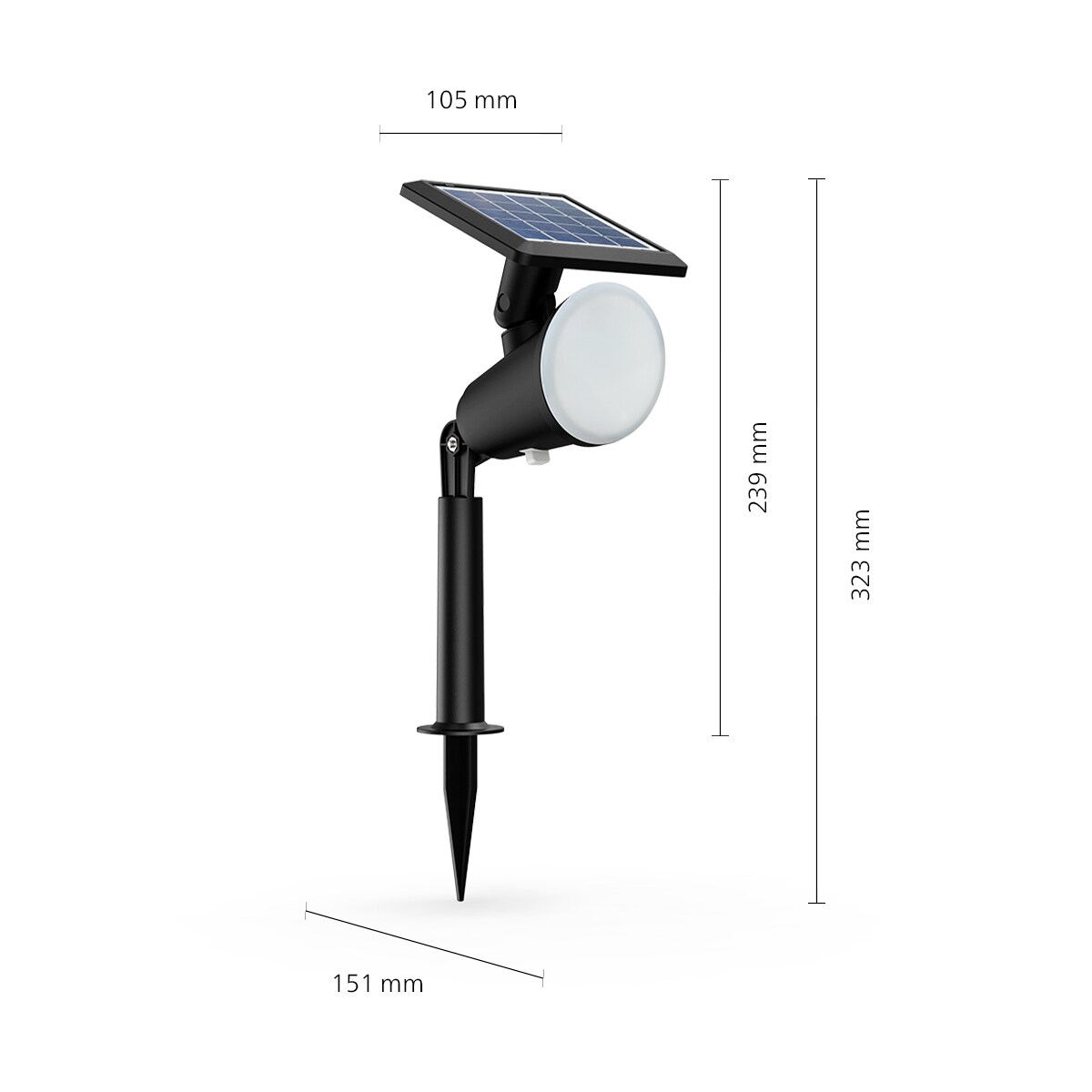 Philips Outdoor Solar Jivix Spotleuchte Spiess 1.4W Tageslichtsensor 2700 Kelv