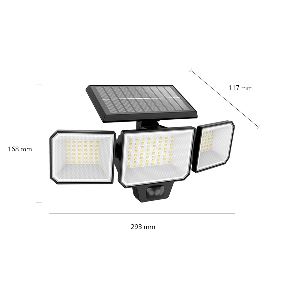 Philips Outdoor Solar Nysil Sicherheitslicht Wand 8.7W, 5000 Kelvin, schwarz