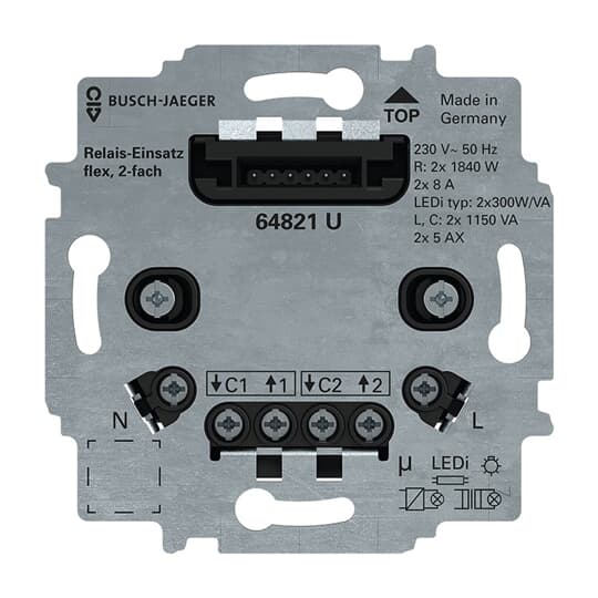 Relais-Einsatz flex 2-fach 230 V