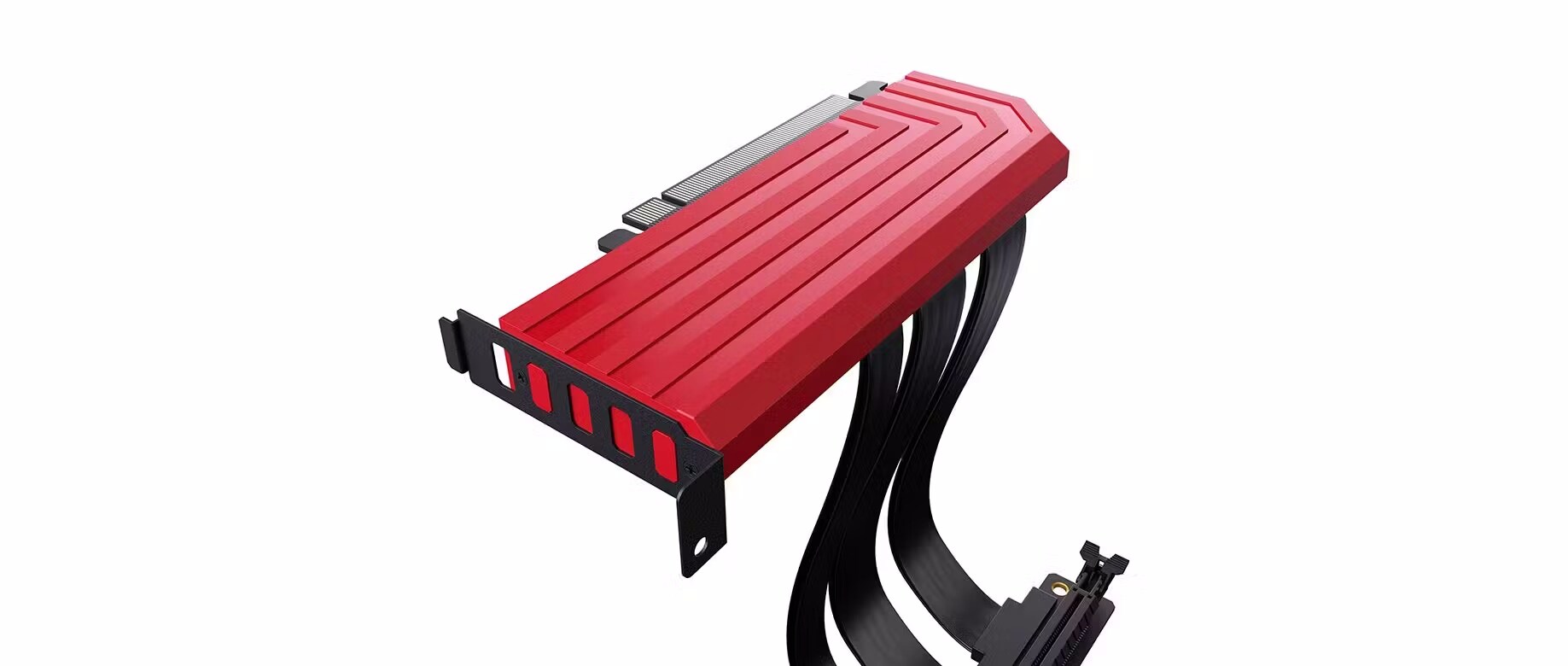 HYTE Luxury PCI-E Riser Kabel, 20cm, PCI-E 4.0, geschirmt, rot