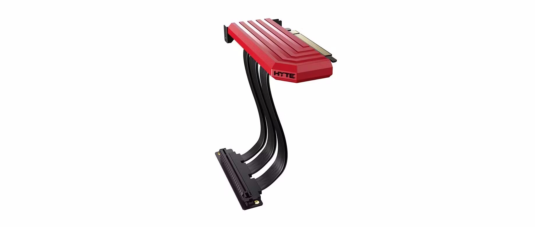 HYTE Luxury PCI-E Riser Kabel, 20cm, PCI-E 4.0, geschirmt, rot