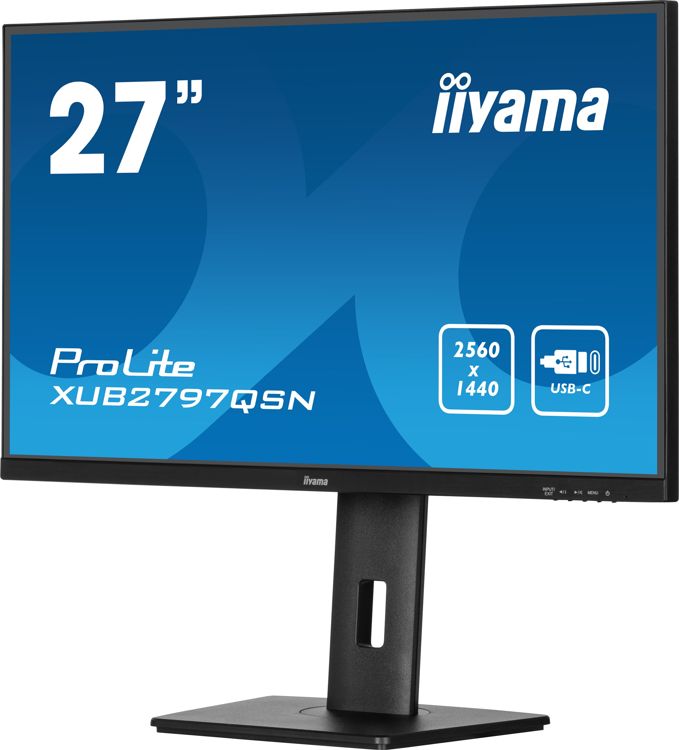 iiyama ProLite XUB2797QSN-B1 68.5cm (27") WQHD IPS Monitor HDMI/DP/USB/USB-C