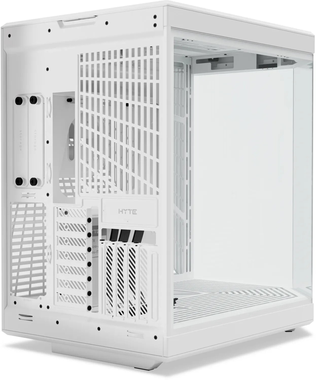 HYTE Y70 Zweikammer ATX Midi Tower Gaming Gehäuse Schneeweiß mit Glasfenster