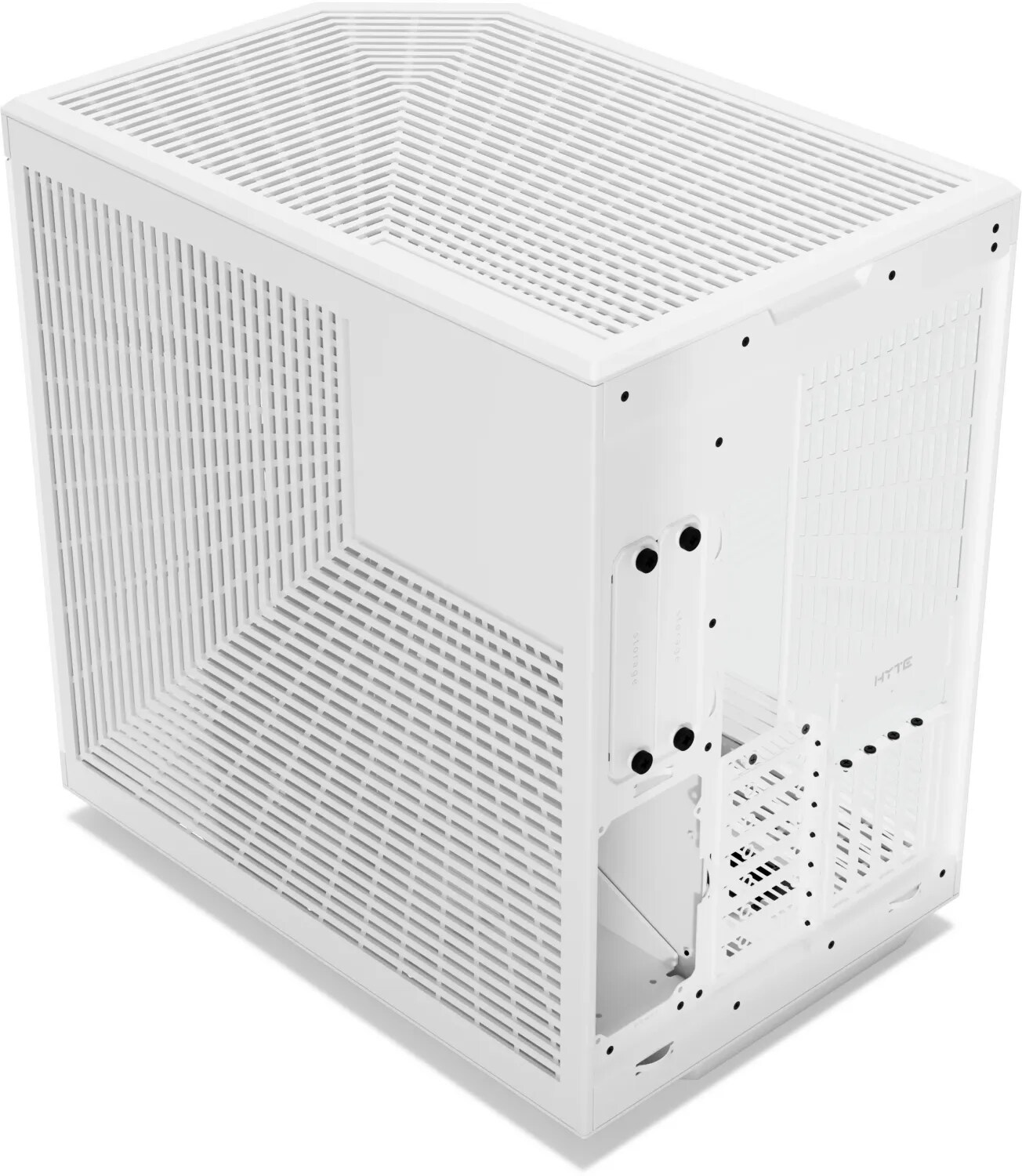 HYTE Y70 Zweikammer ATX Midi Tower Gaming Gehäuse Schneeweiß mit Glasfenster