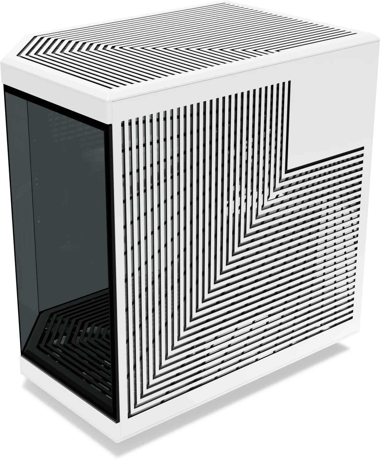 HYTE Y70 Zweikammer ATX Midi Tower Gaming Gehäuse Schwarz/Weiß mit Glasfenster