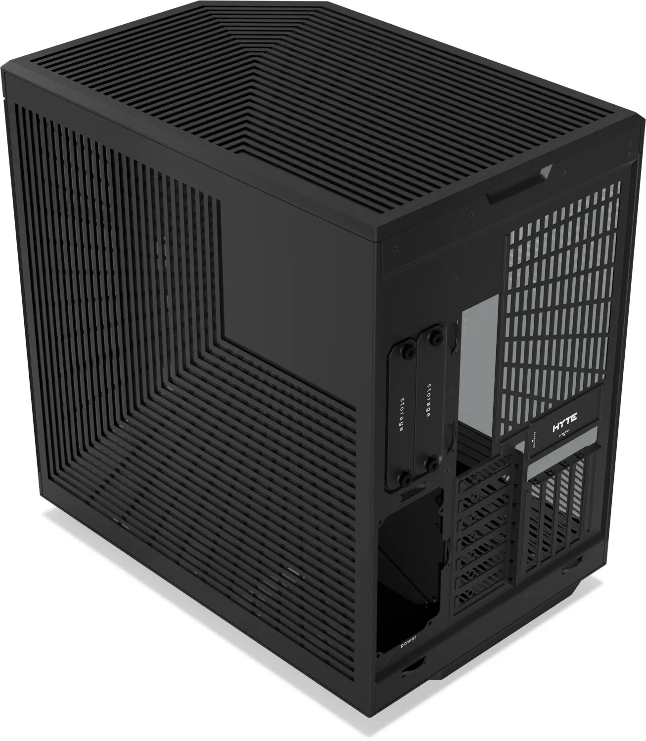 HYTE Y70 Zweikammer ATX Midi Tower Gaming Gehäuse Schwarz mit Glasfenster