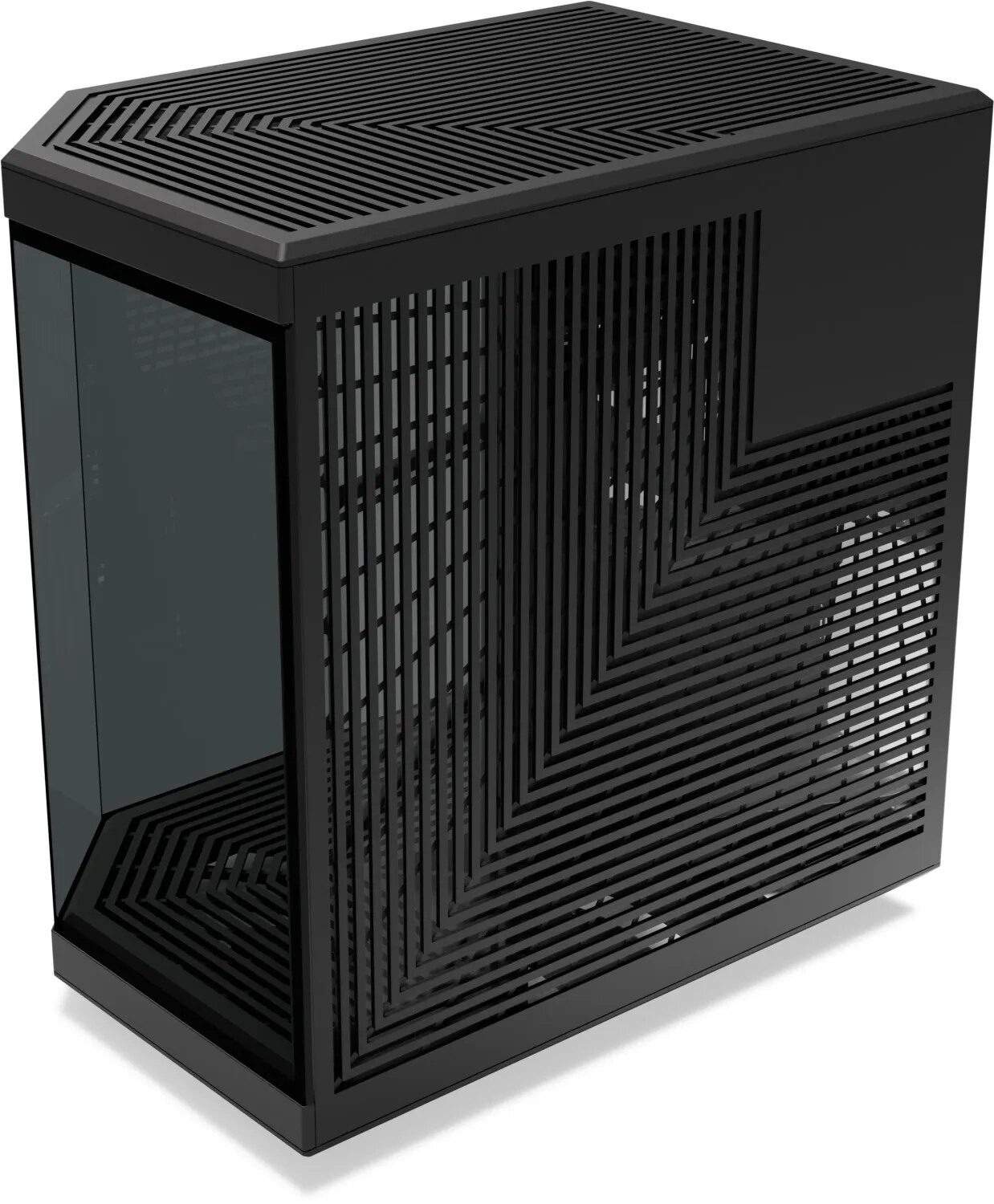 HYTE Y70 Zweikammer ATX Midi Tower Gaming Gehäuse Schwarz mit Glasfenster