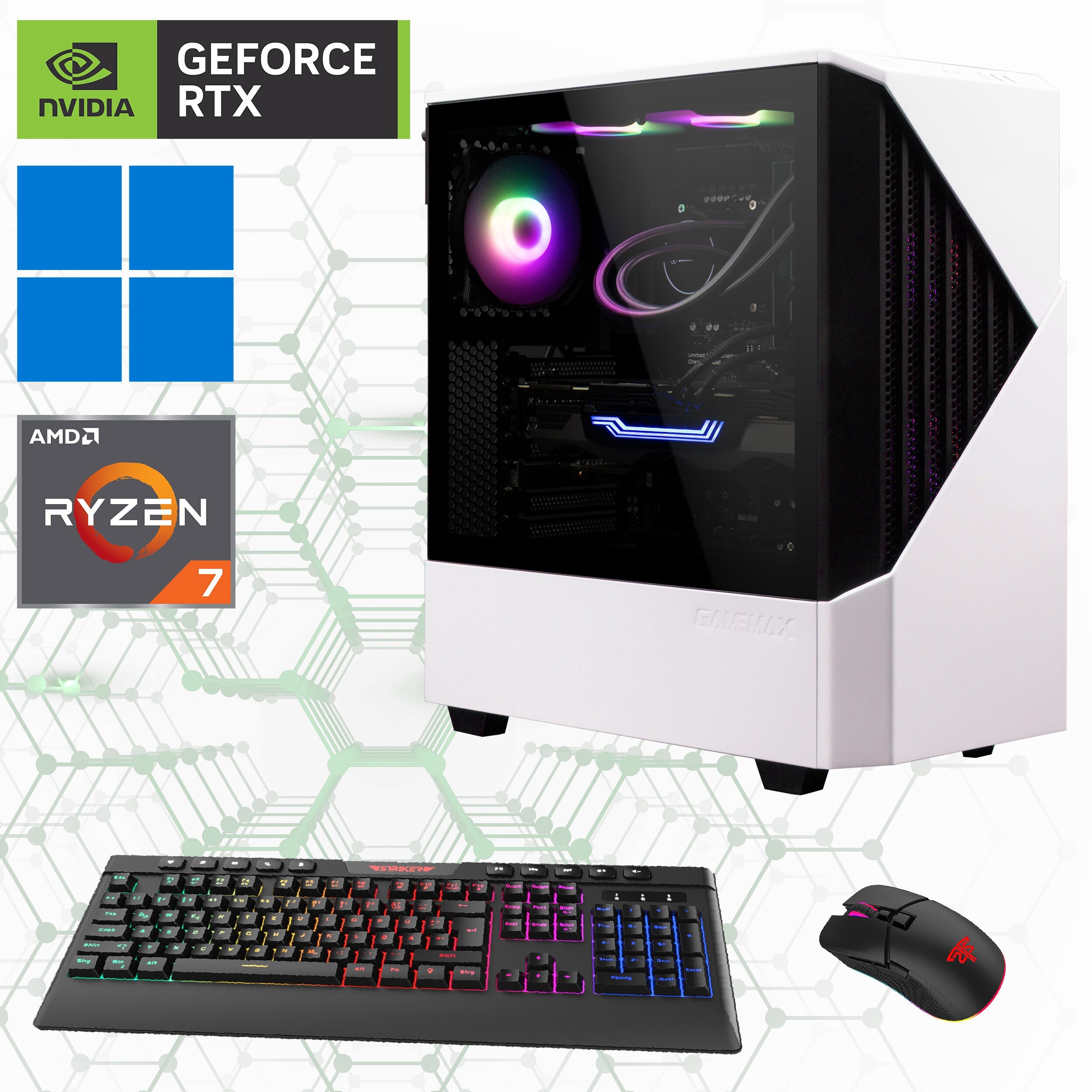 Hyrican Gamemax Horizon 7301 R7-7700X 32GB/2TB SSD RTX 4070 Ti Super W11