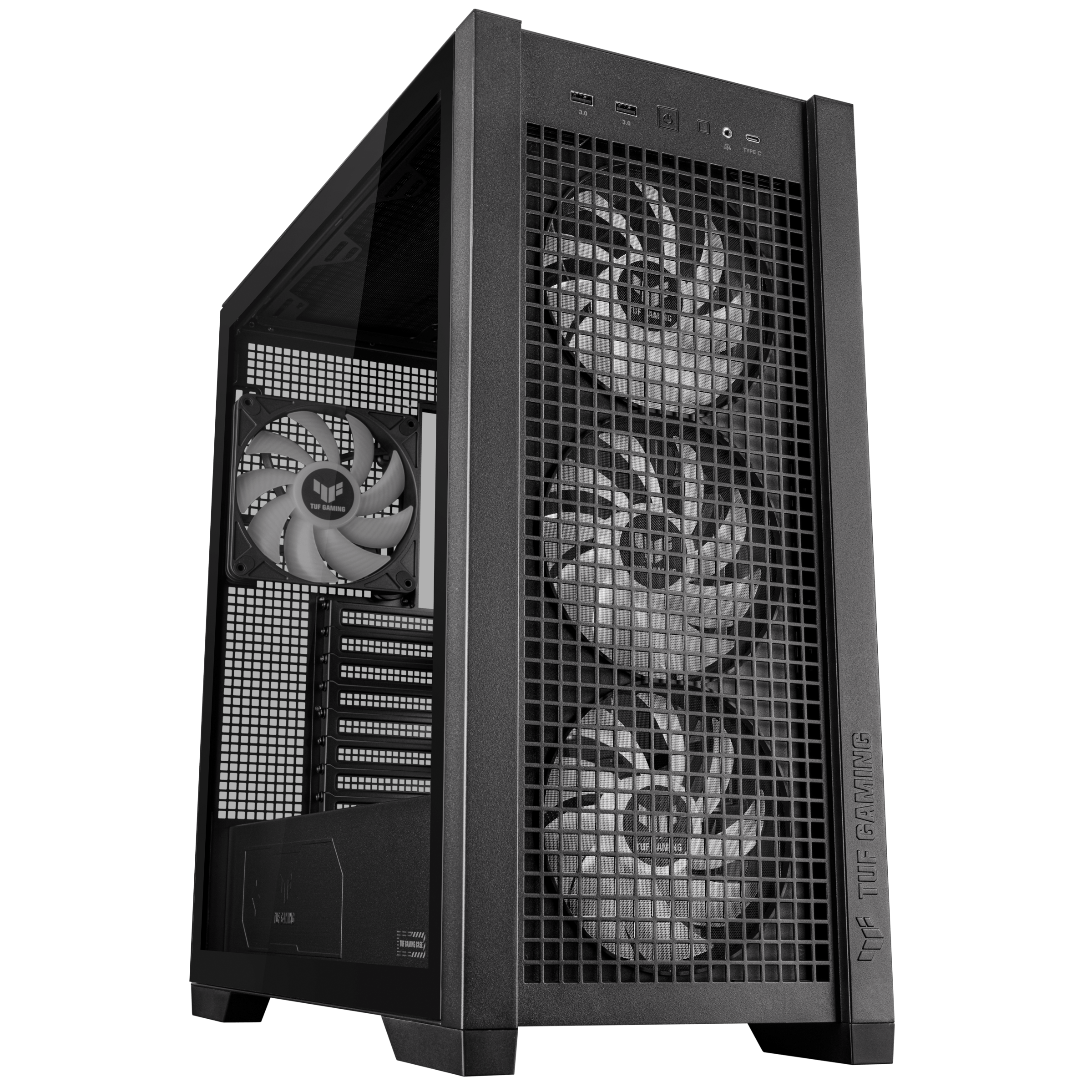 ASUS TUF Gaming GT302 TG ARGB ATX Midi-Tower Gehäuse schwarz