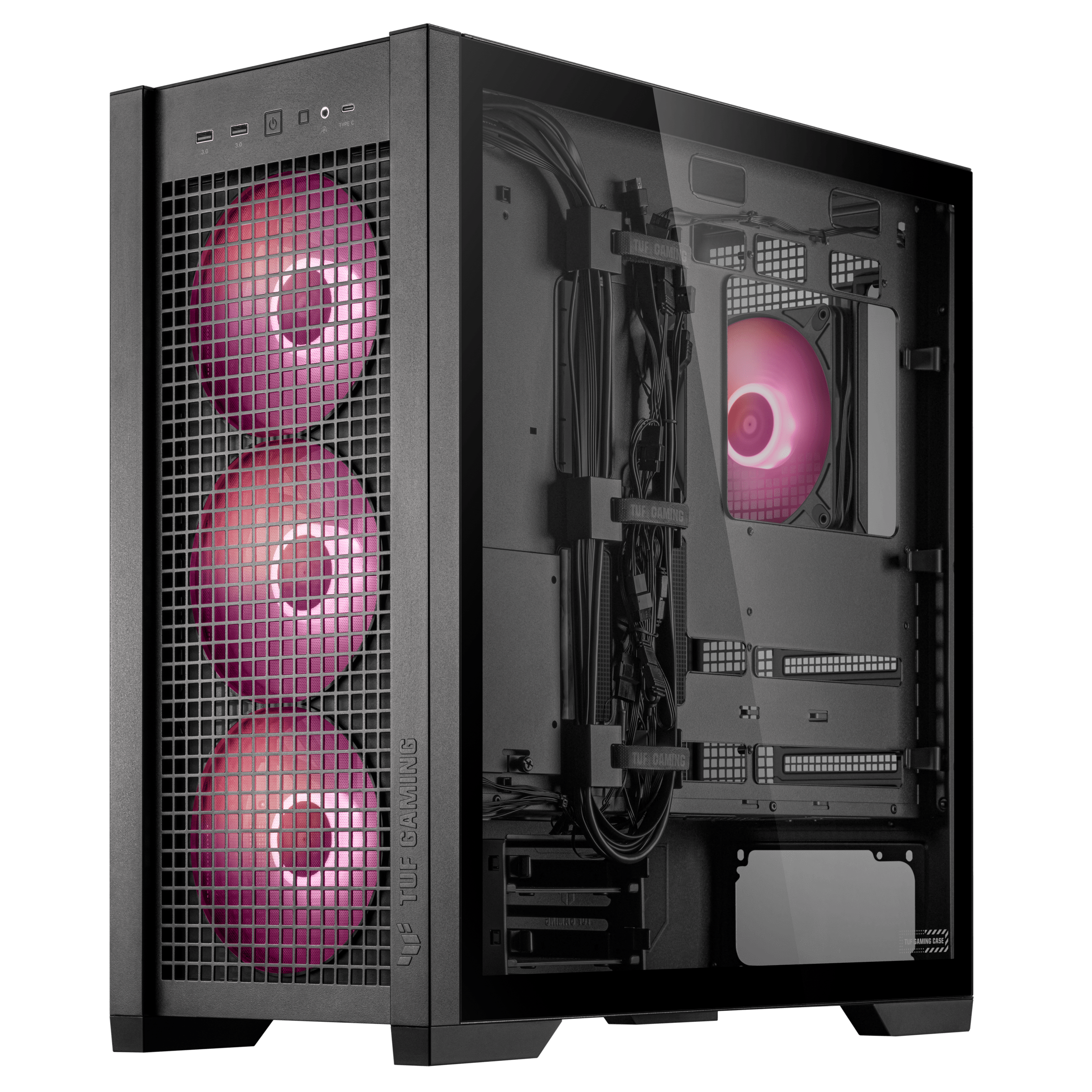 ASUS TUF Gaming GT302 TG ARGB ATX Midi-Tower Gehäuse schwarz