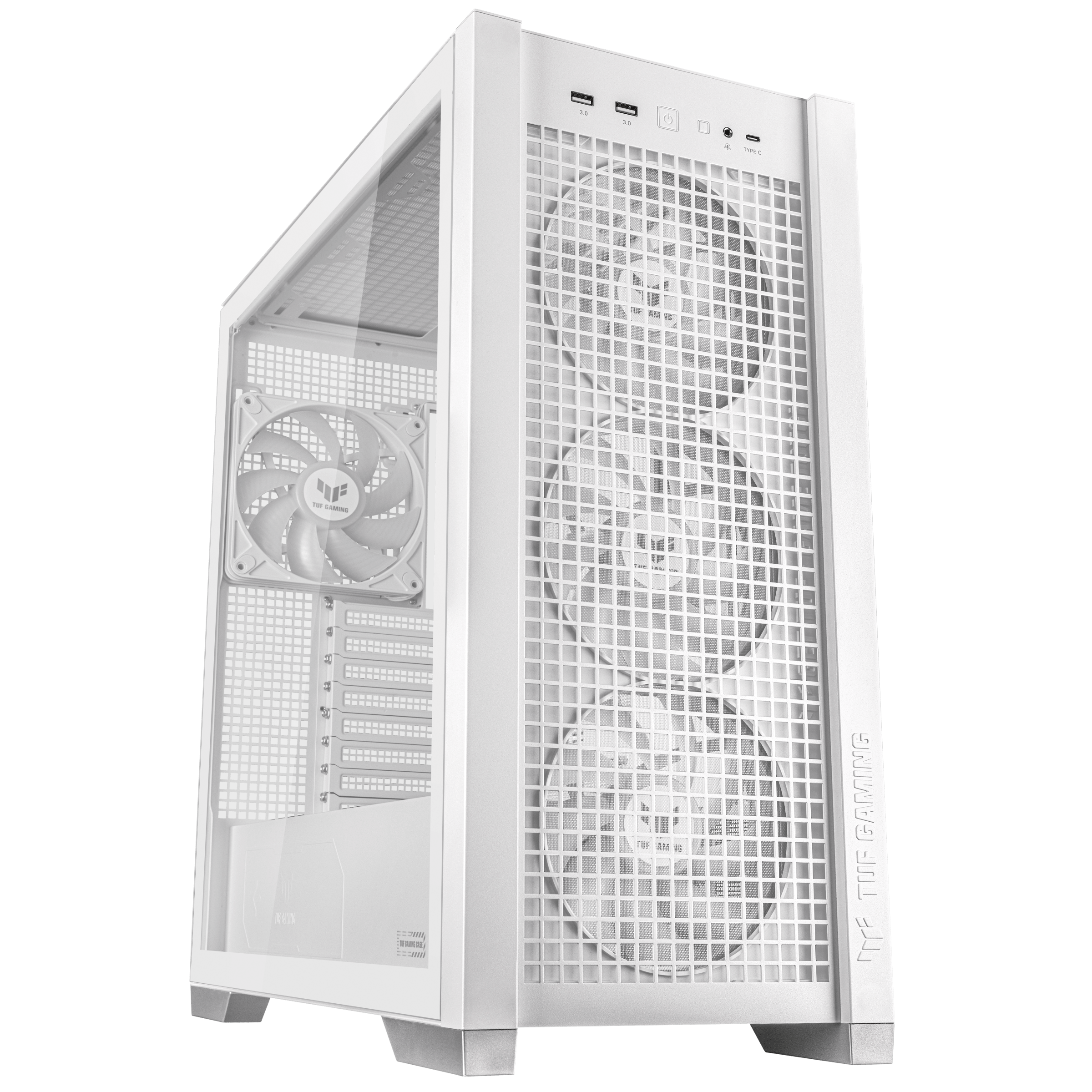 ASUS TUF Gaming GT302 TG ARGB ATX Midi-Tower Gehäuse weiss