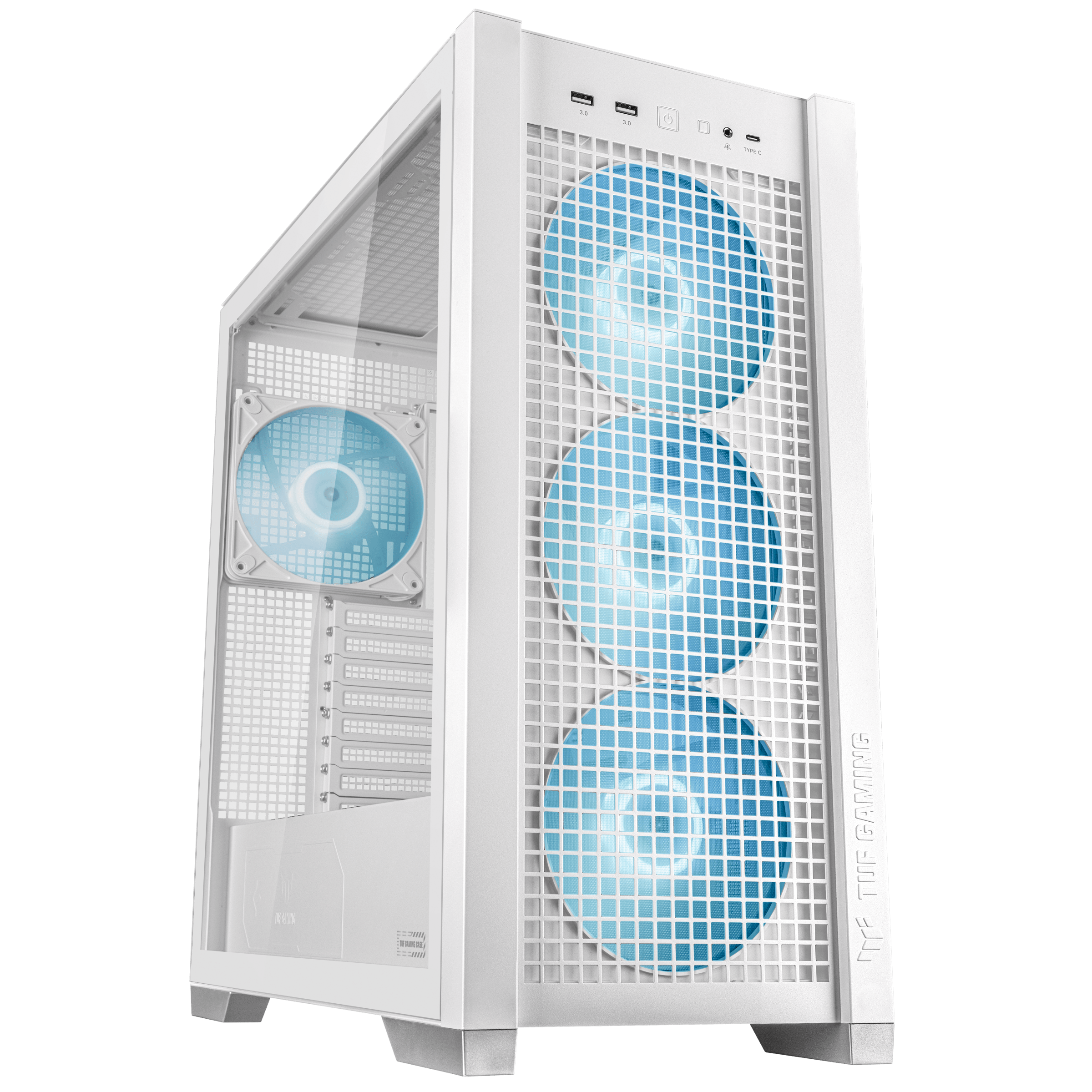 ASUS TUF Gaming GT302 TG ARGB ATX Midi-Tower Gehäuse weiss