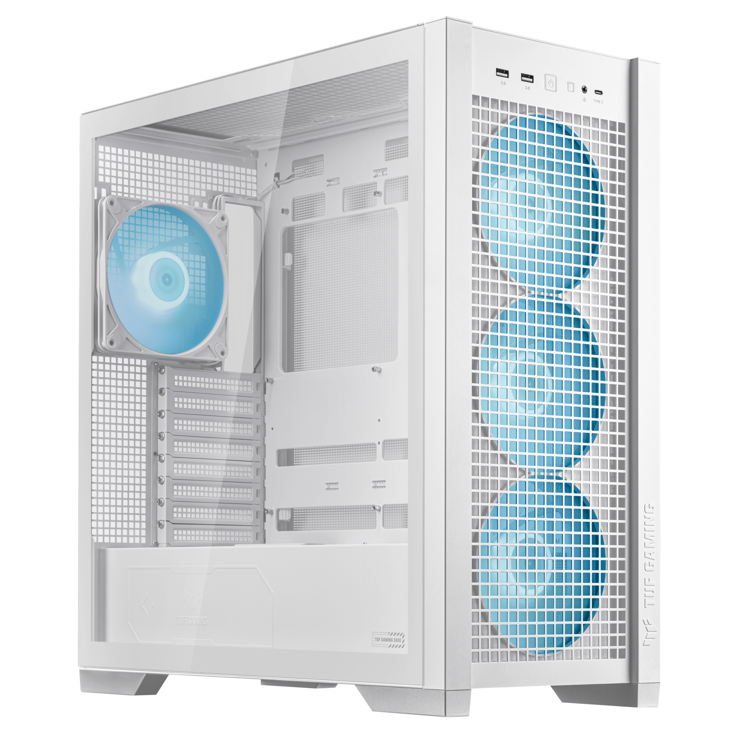 ASUS TUF Gaming GT302 TG ARGB ATX Midi-Tower Gehäuse weiss