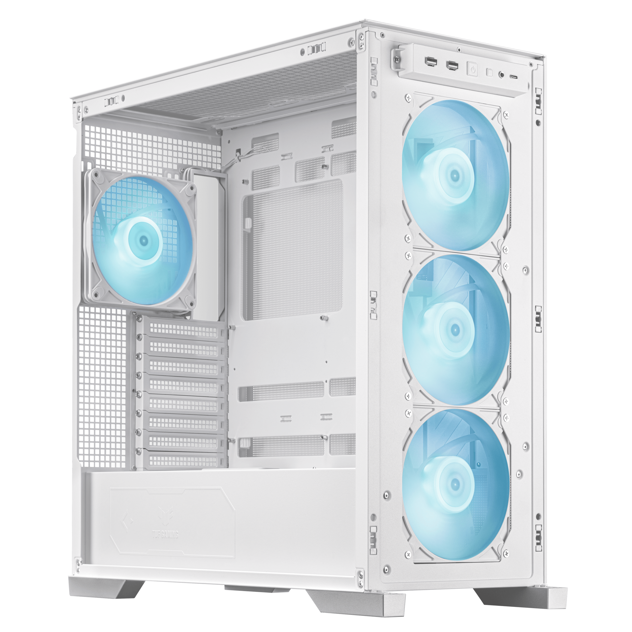 ASUS TUF Gaming GT302 TG ARGB ATX Midi-Tower Gehäuse weiss