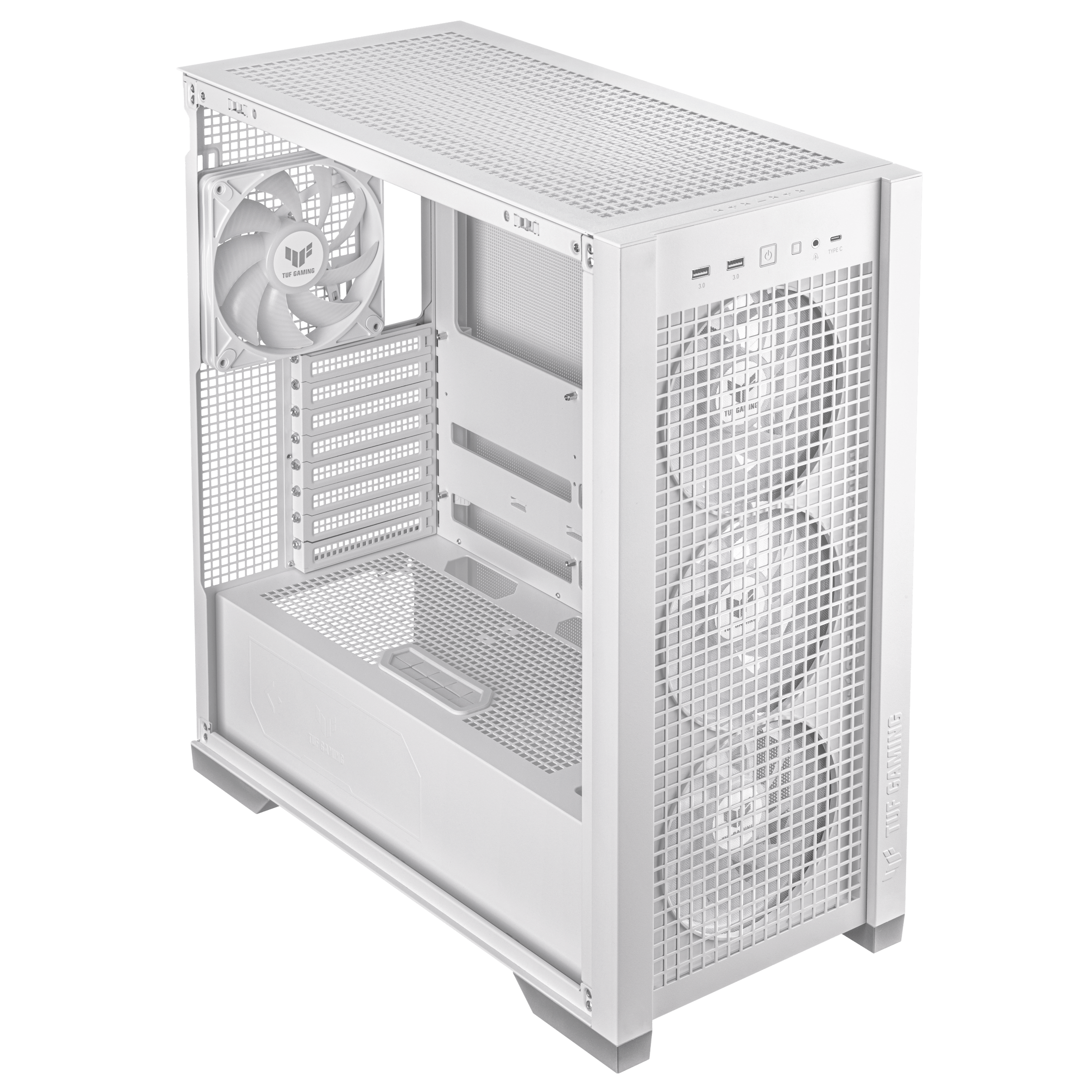 ASUS TUF Gaming GT302 TG ARGB ATX Midi-Tower Gehäuse weiss